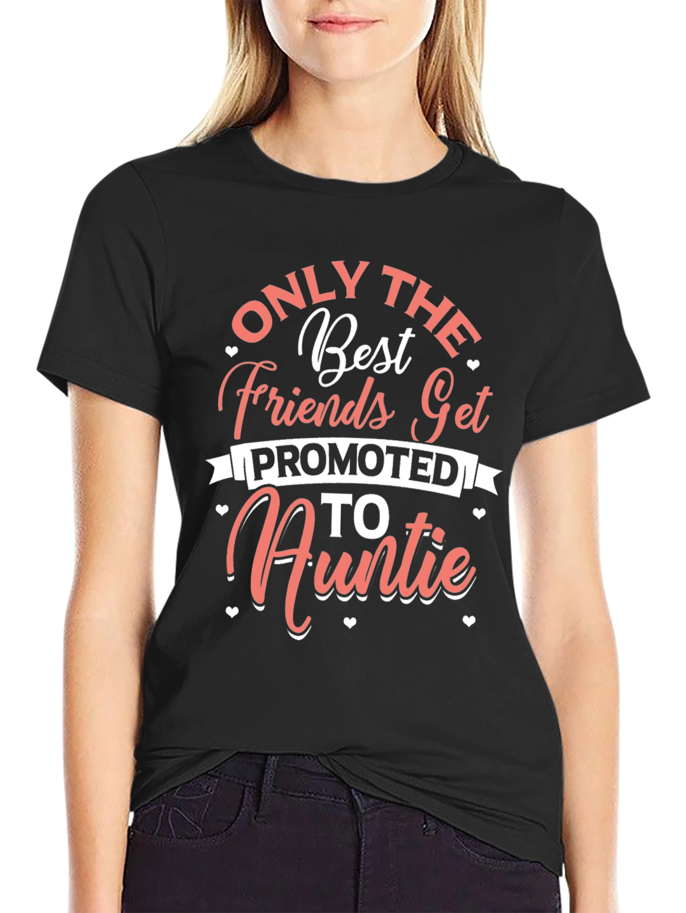Black Best Friends Get Promoted to Auntie T-Shirt view 2