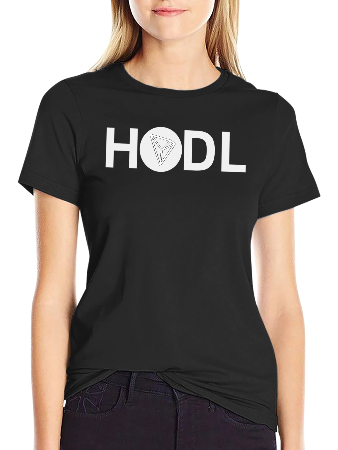 Black HODL Tron Crypto T-Shirt - Black view 2
