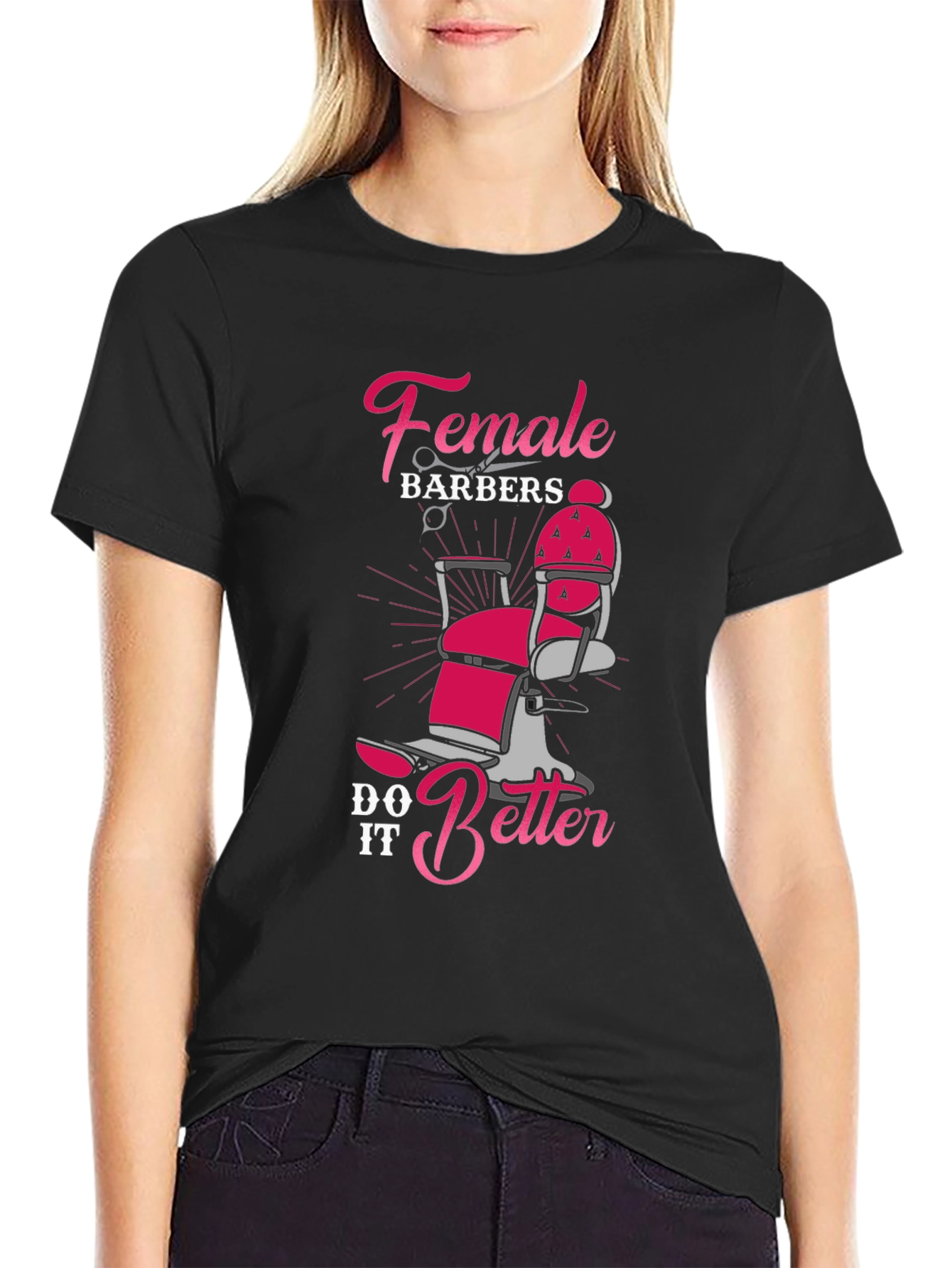 Black Female Barbers Do It Better T-Shirt view 2