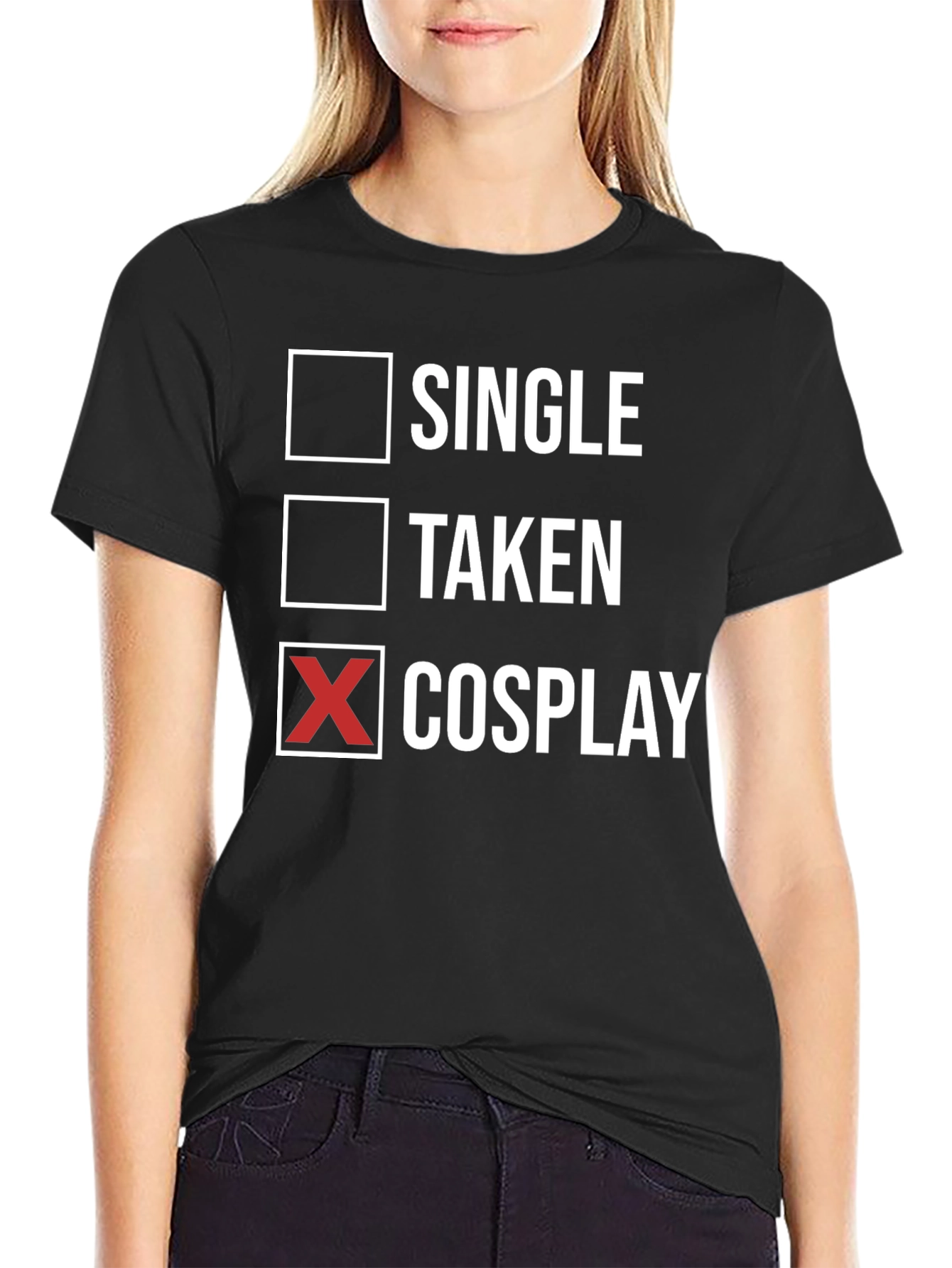 Black Cosplay T-Shirt - Single Taken Cosplay view 2