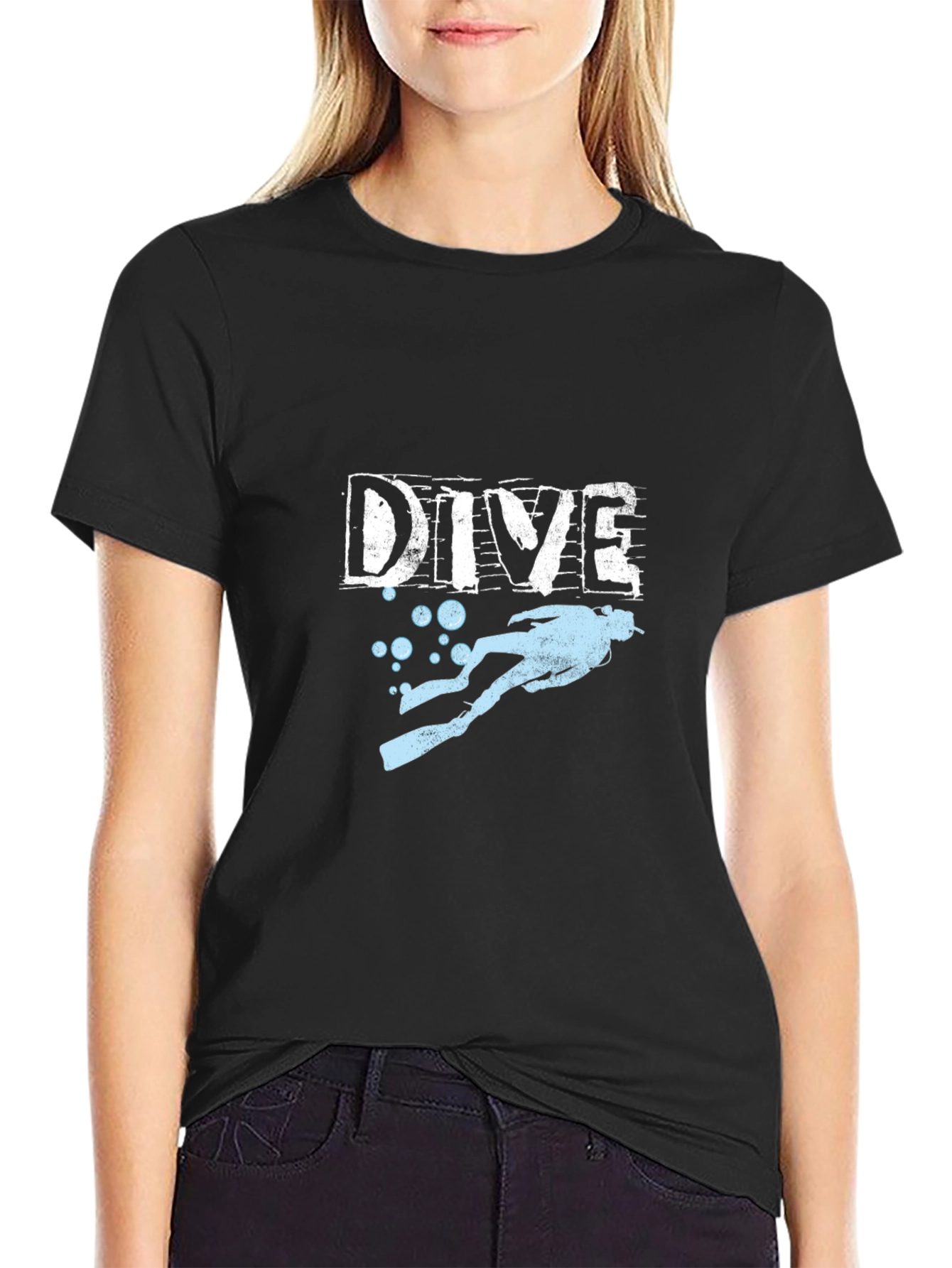 Black Dive T-Shirt - Scuba Diving Adventure Tee view 2
