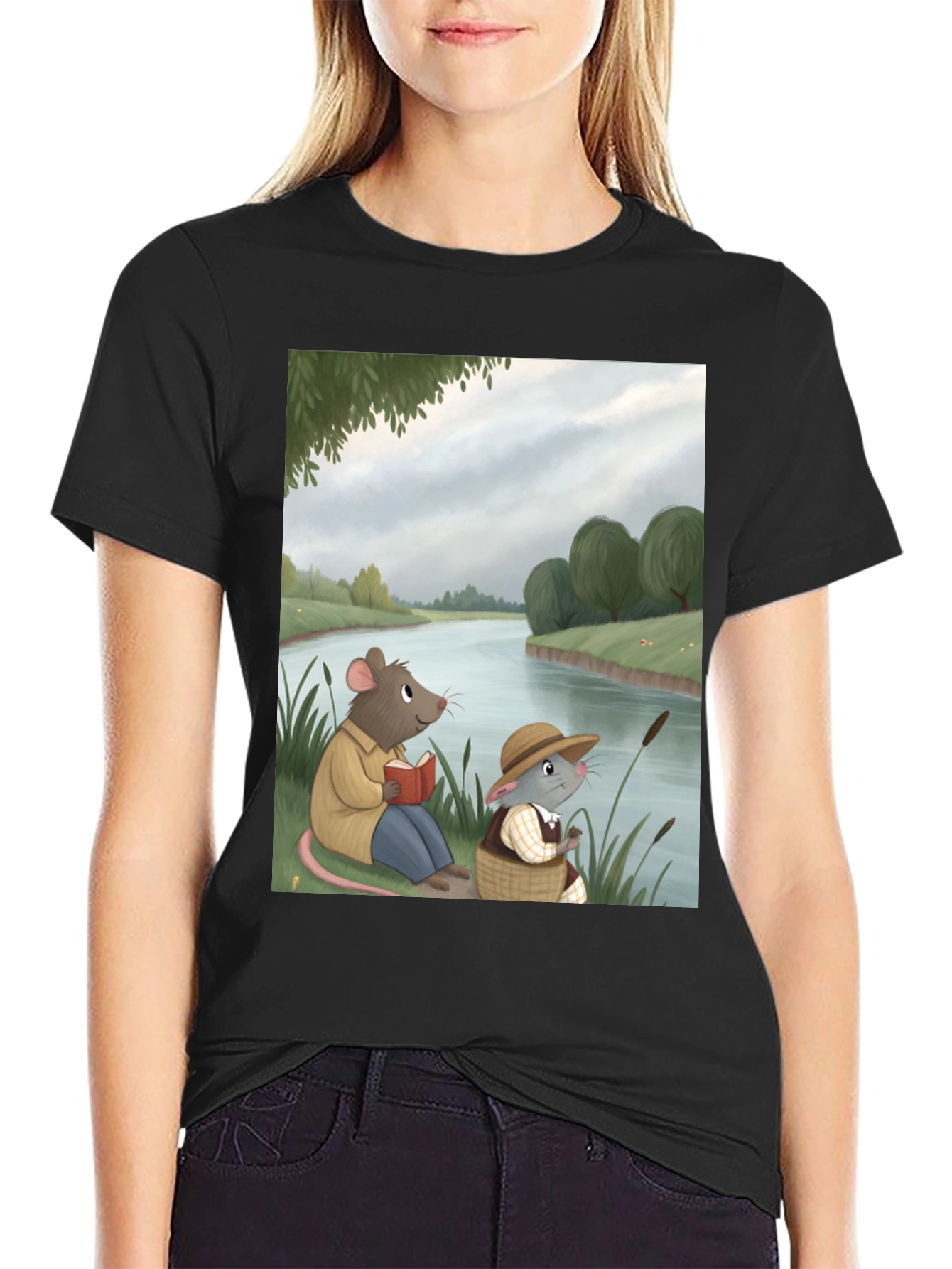 Black Mouse River Reading Tee view 2