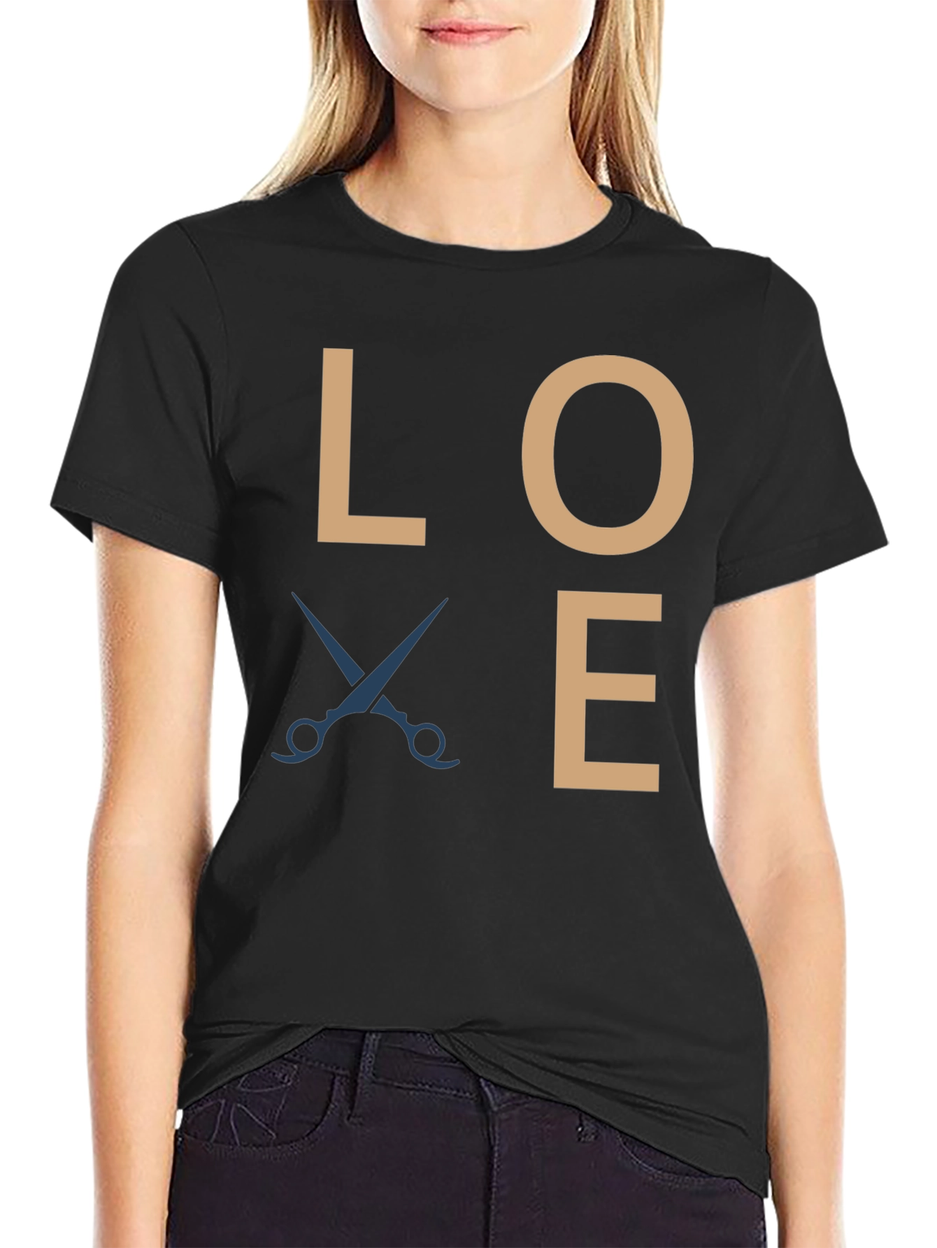 Black Love Hair Stylist T-Shirt - Barber Shop Tee view 2