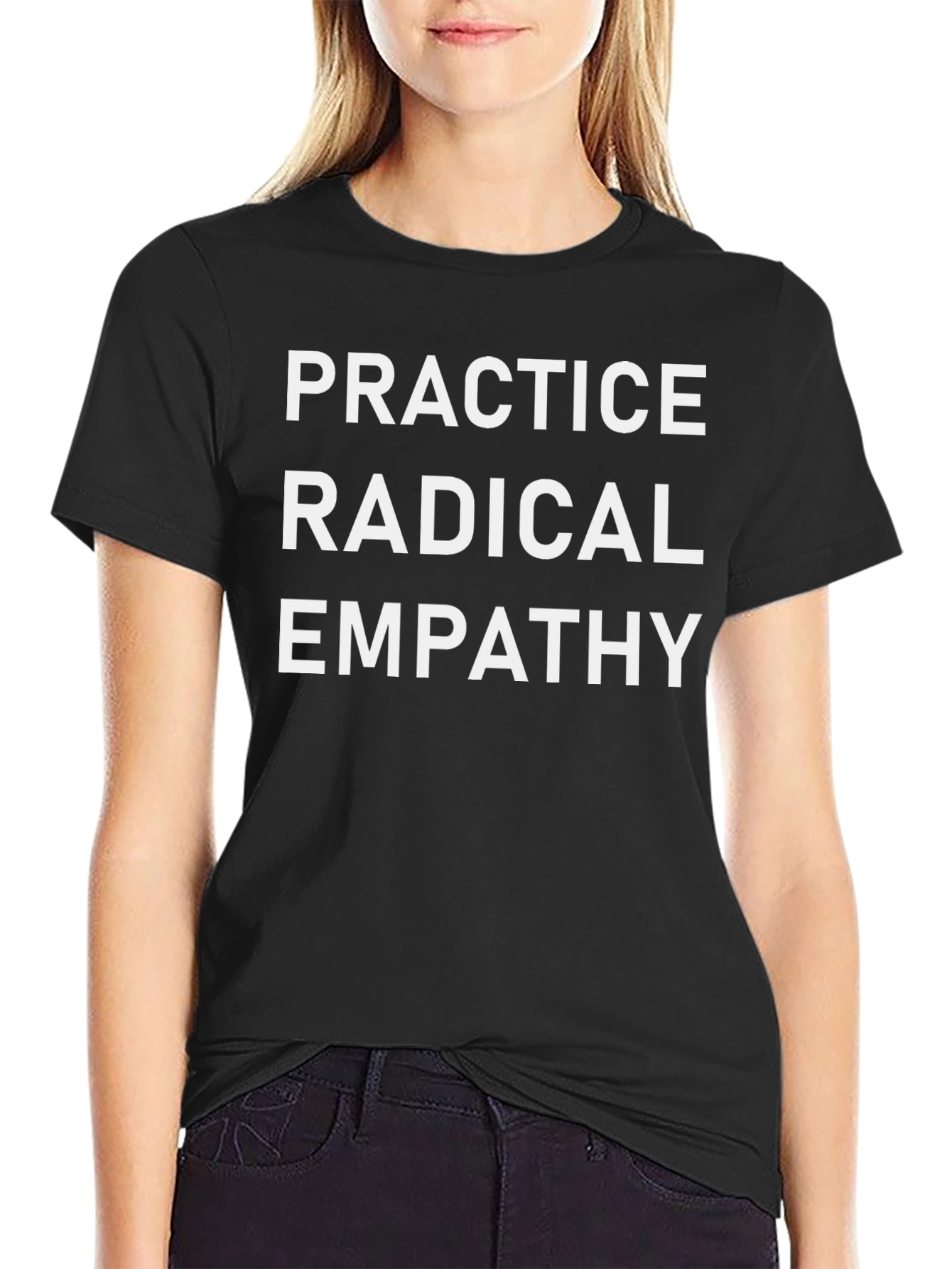 Black Practice Radical Empathy Black T-Shirt view 2