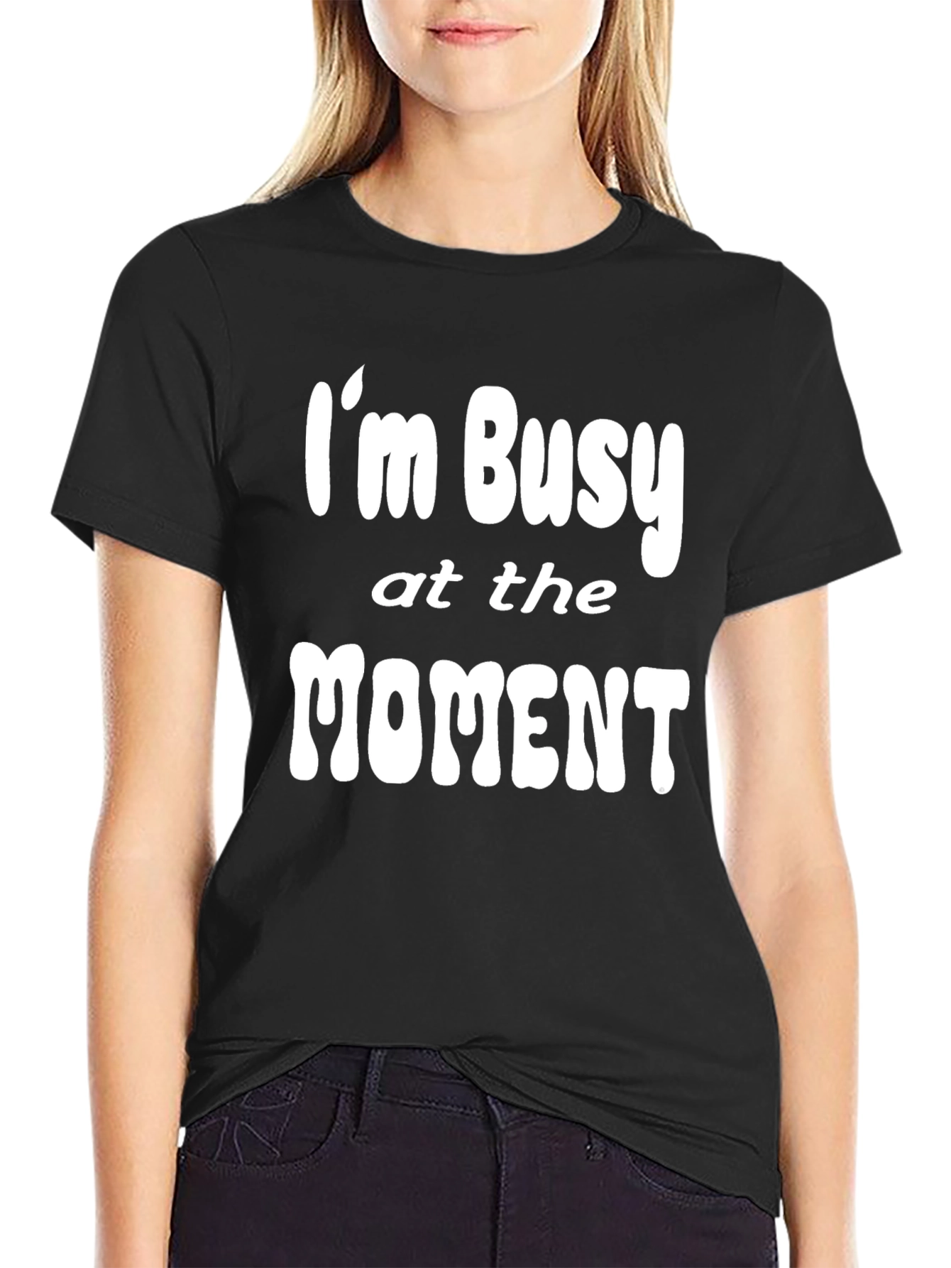 Black I'm Busy at the Moment Graphic Tee view 2