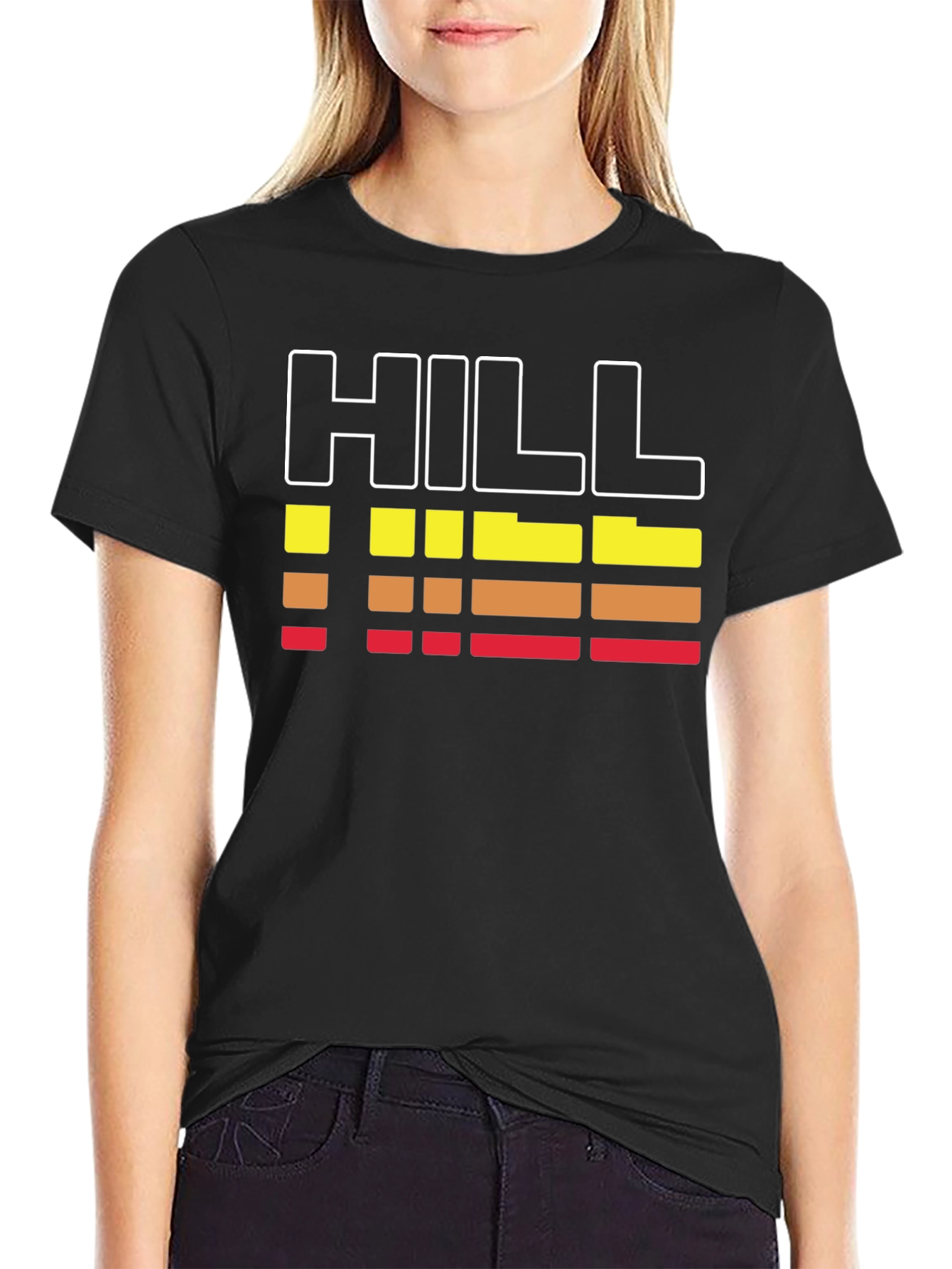 Black Retro HILL Graphic Tee - Cool Stripes view 2
