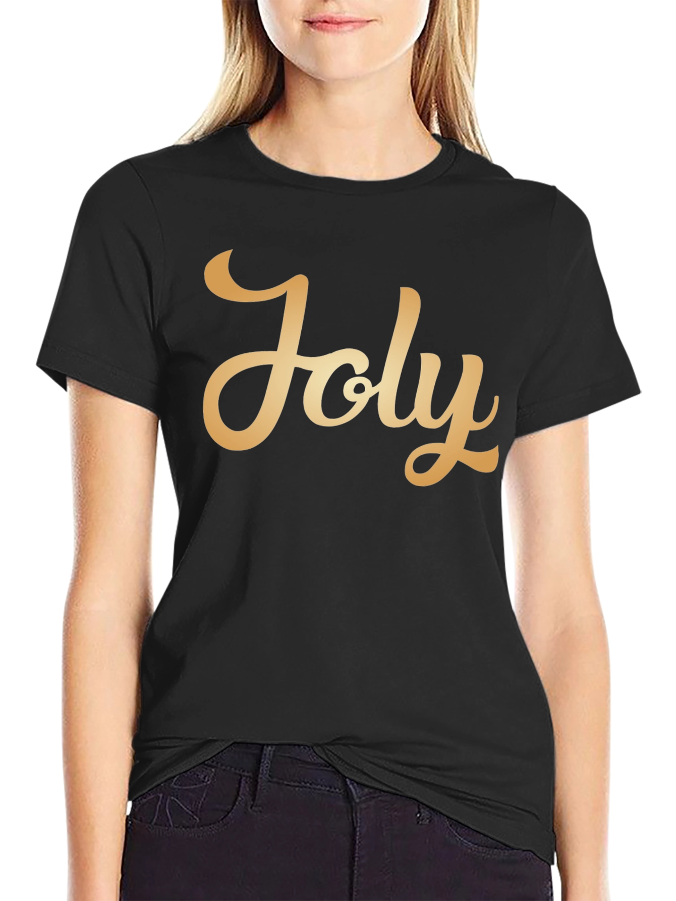 Black Joly Graphic Tee - Stylish Unisex T-Shirt view 2