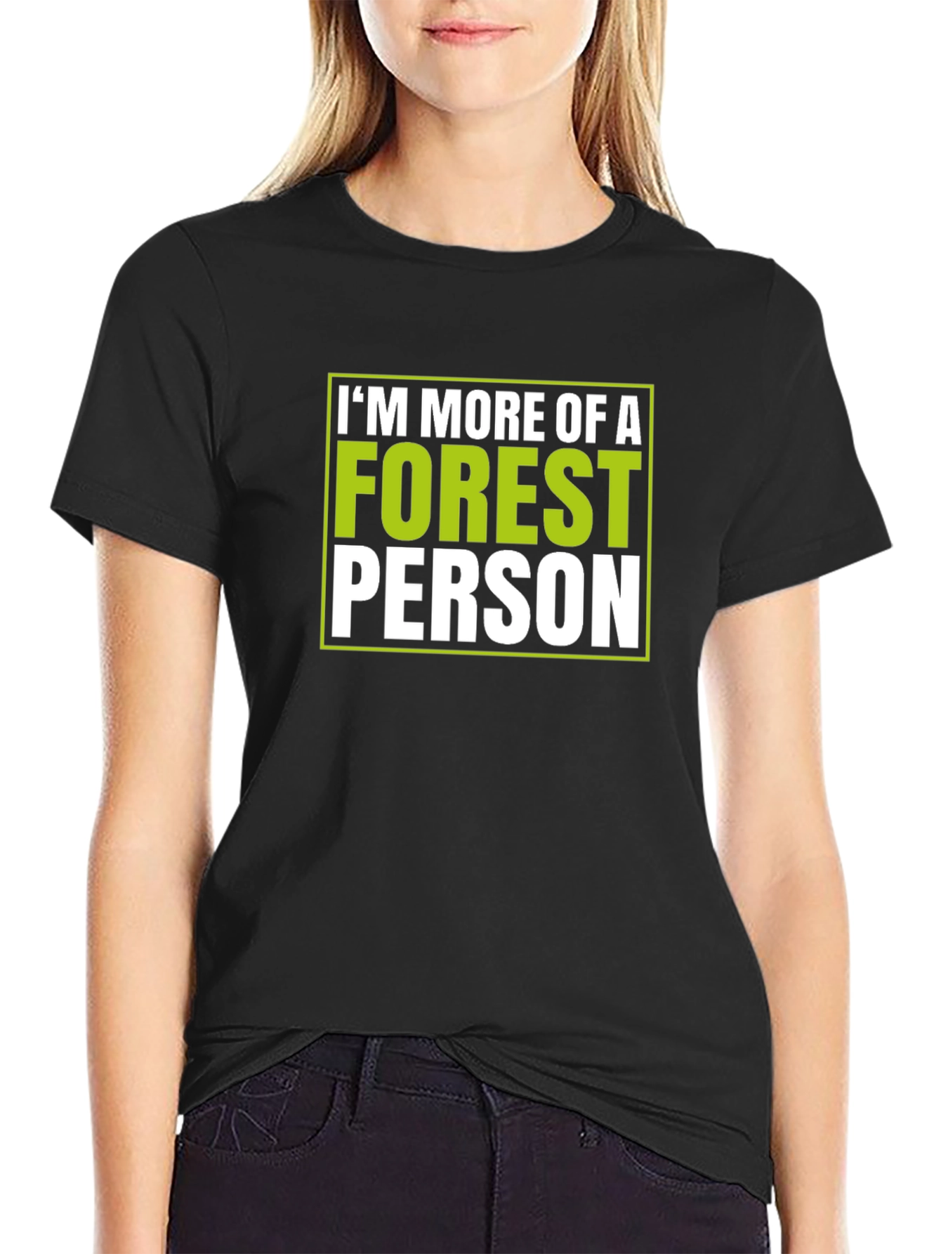 Black Forest Person Graphic T-Shirt - Nature Lover Tee view 2