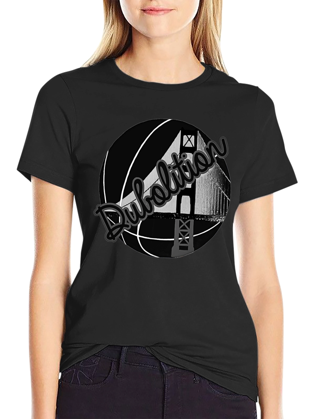 Black Dubolition Bridge Graphic T-Shirt view 2