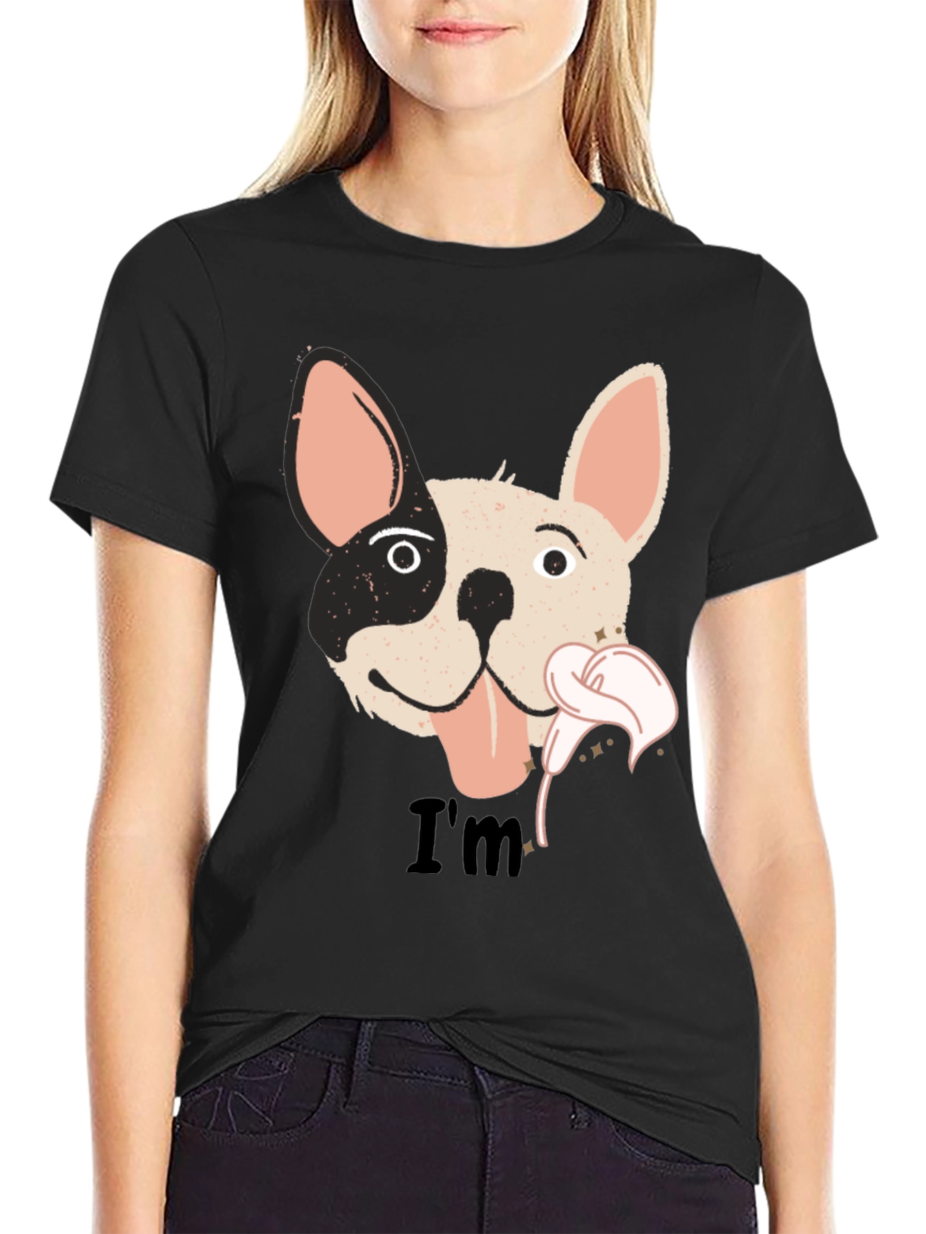 Black Dog Graphic Black T-Shirt view 2