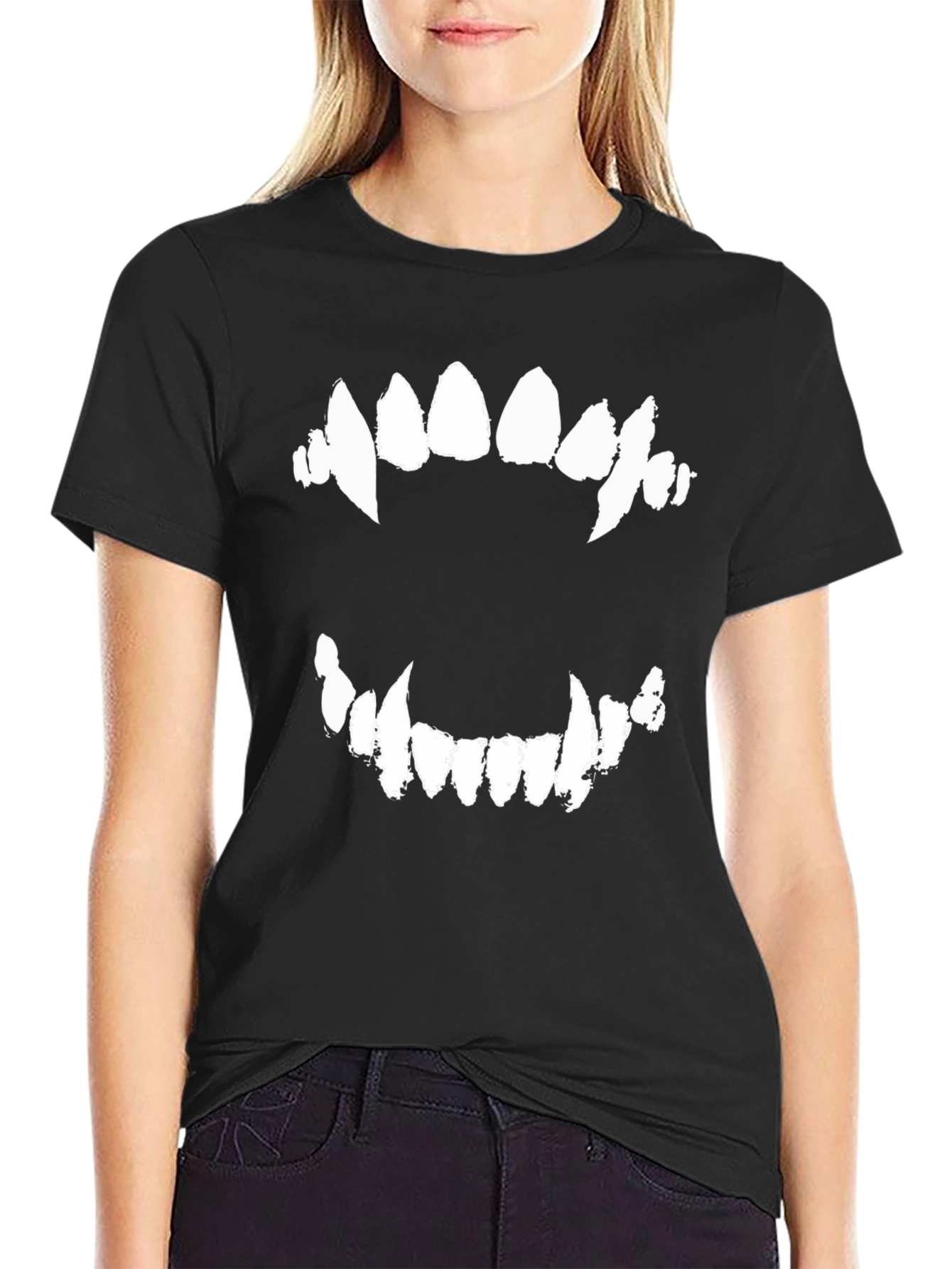 Black Men's Black Fang Graphic Tee view 2