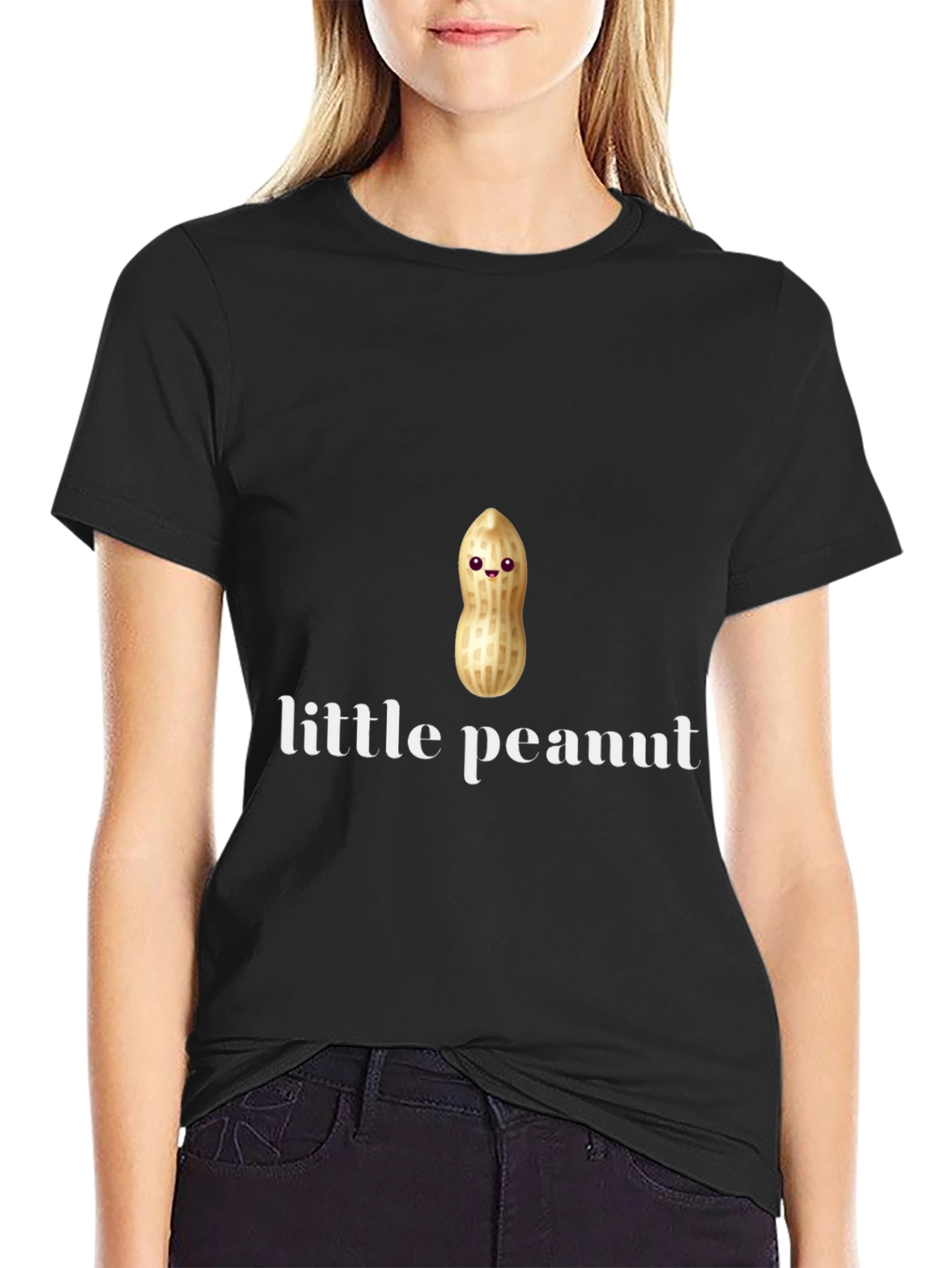 Black Little Peanut Graphic Tee - Cute & Comfy view 2