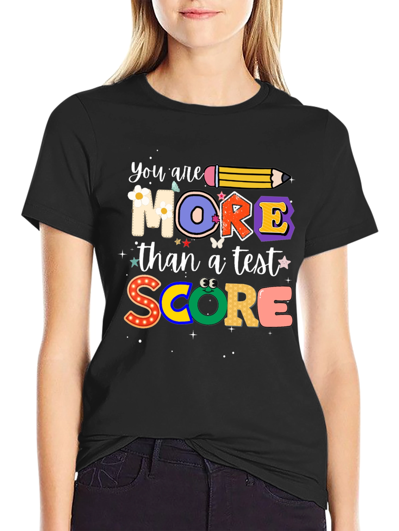 Black You Are More Than A Test Score T-Shirt view 2