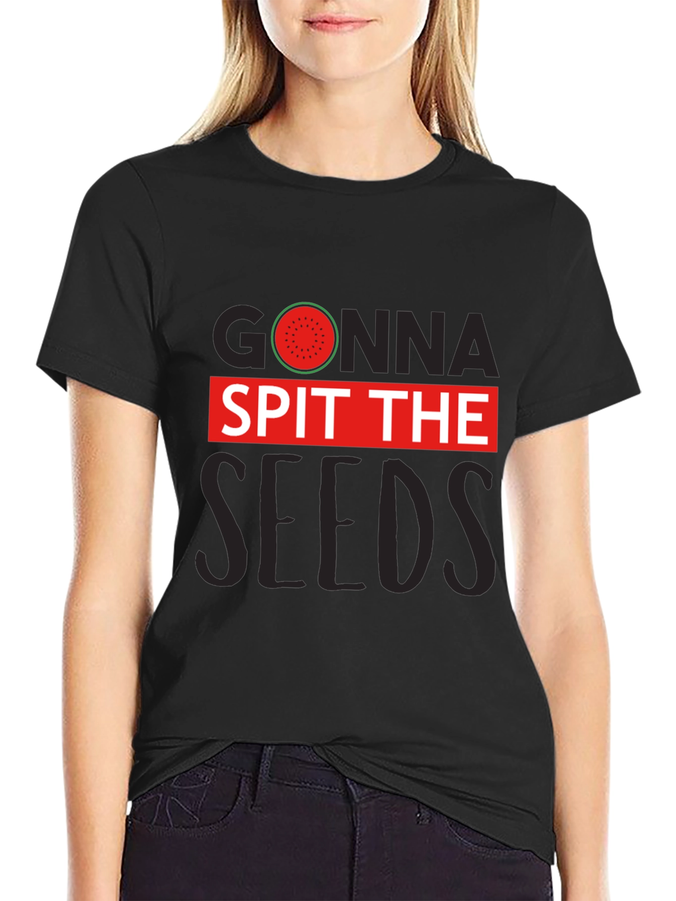 Black Gonna Spit The Seeds Watermelon T-Shirt view 2