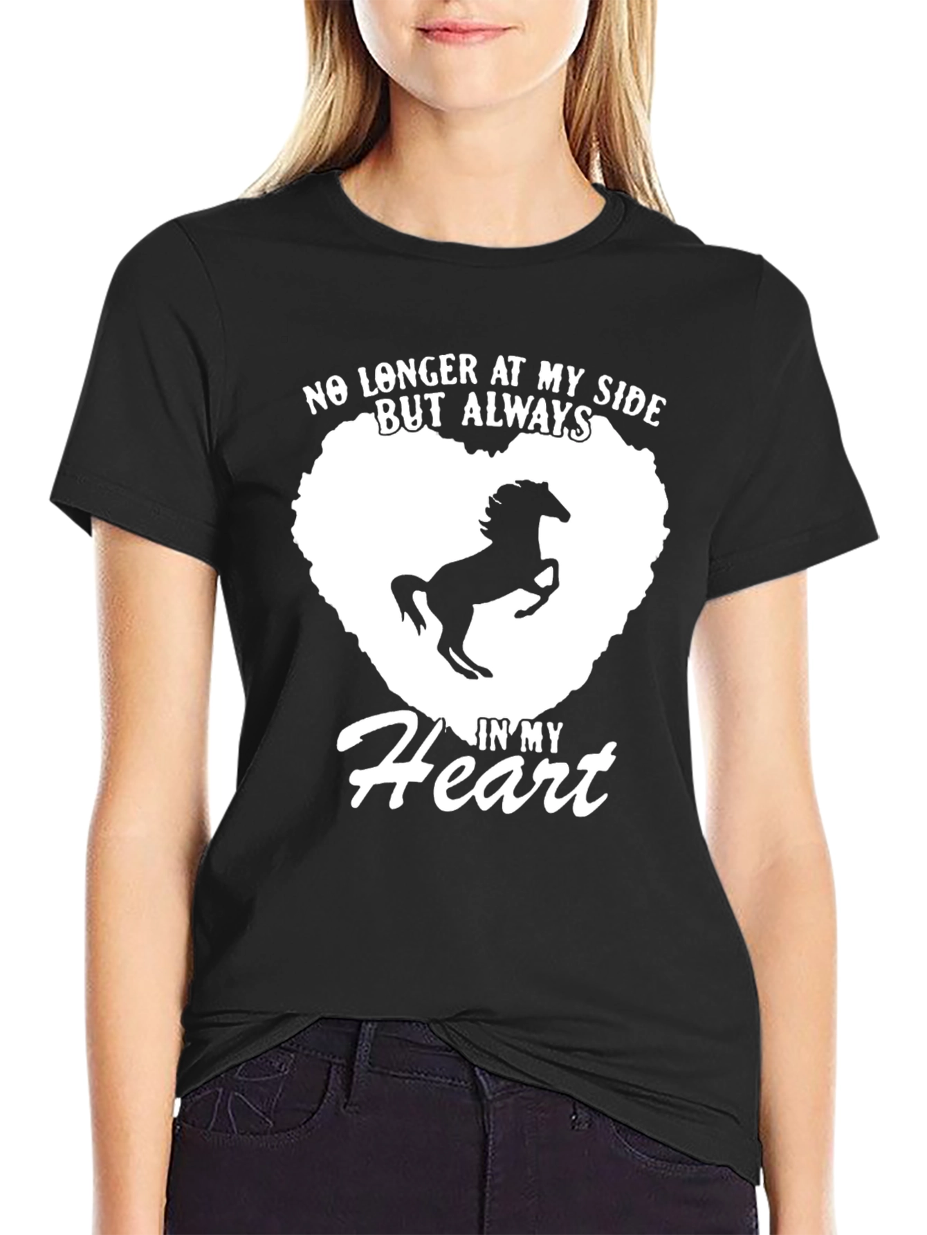 Black Horse Memorial T-Shirt: Always In My Heart view 2
