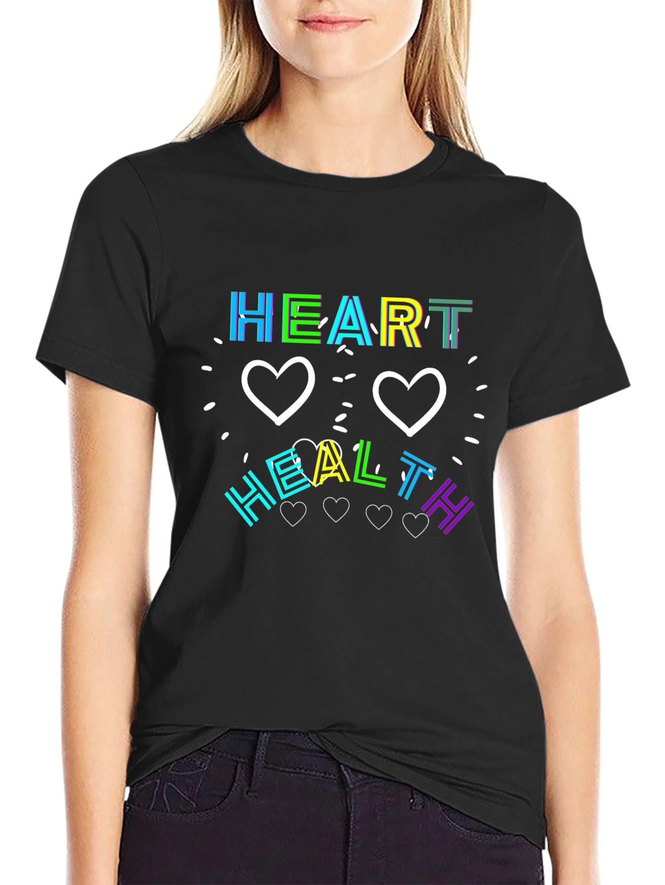 Black Heart Health Graphic Tee view 2
