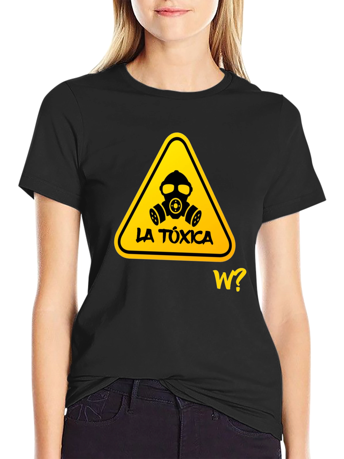 Black Toxic Warning Graphic T-Shirt - Stylish and Edgy view 2