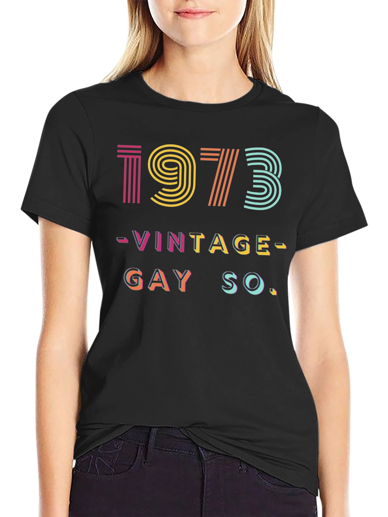 Black Vintage 1973 Gay So T-Shirt view 2