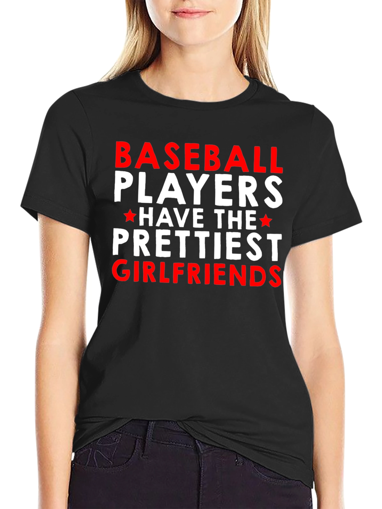 Black Baseball Players Prettiest Girlfriends T-Shirt view 2