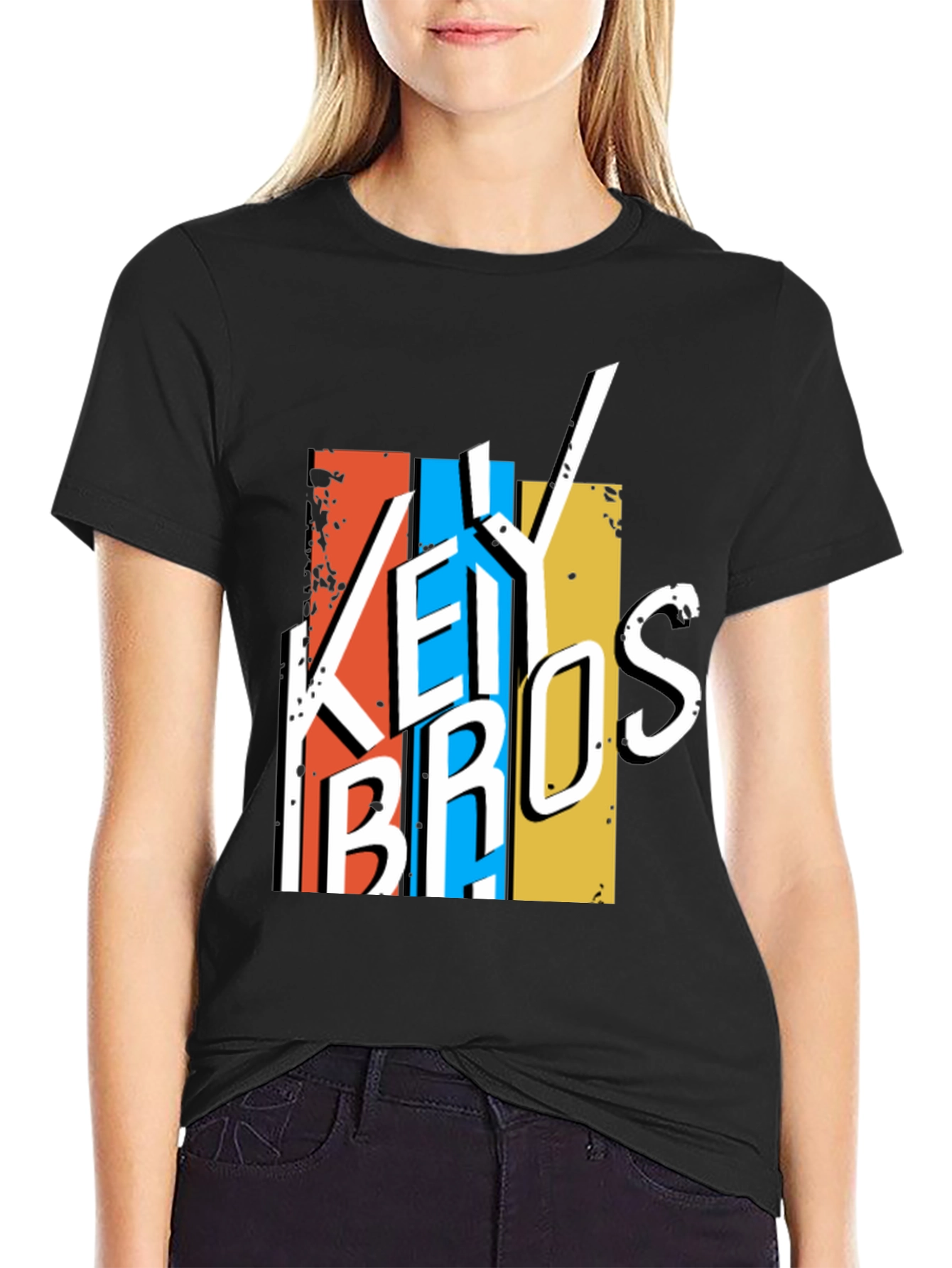 Black Key Bros Graphic Tee - Retro Style view 2