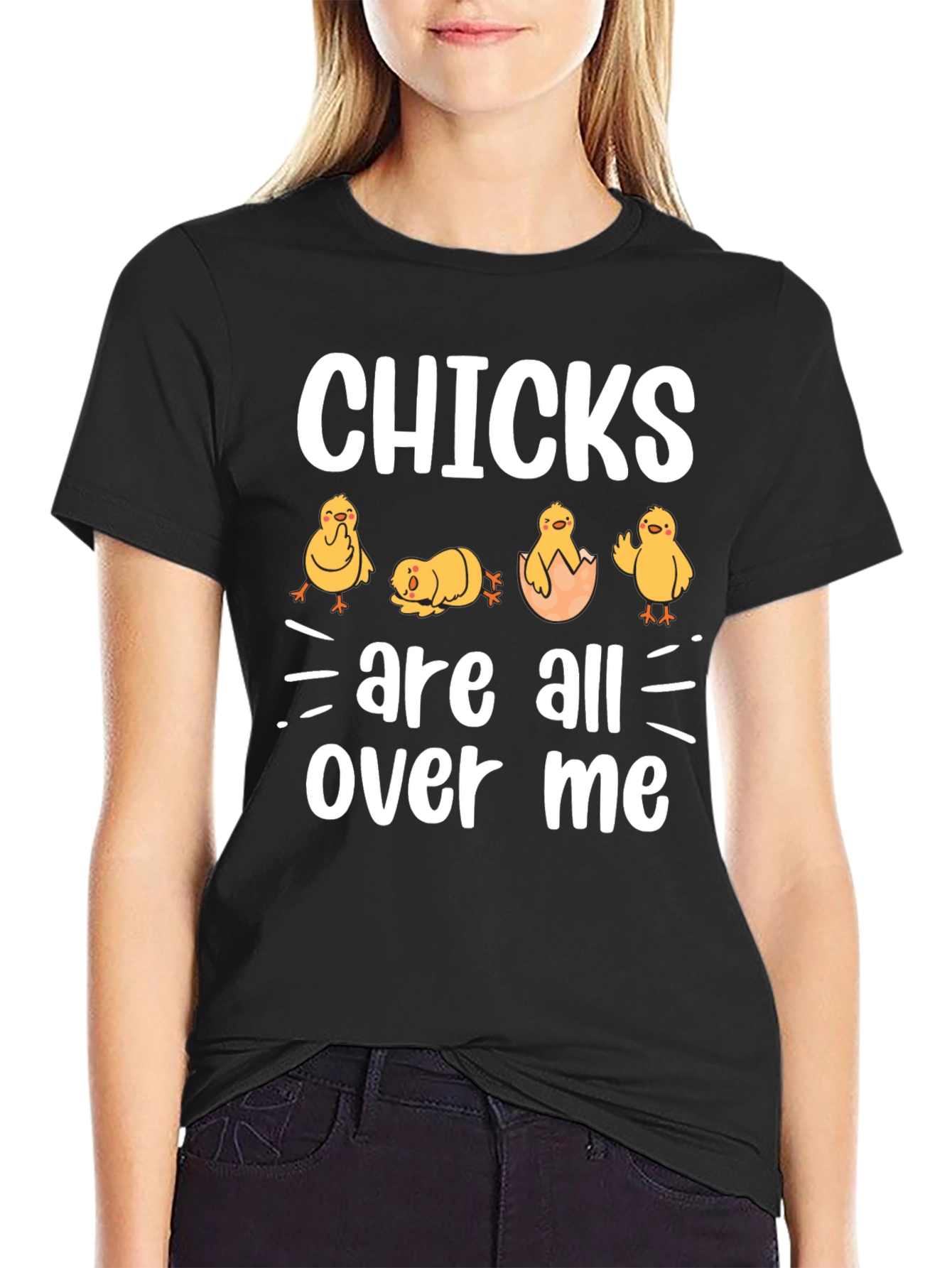 Black Chicks Are All Over Me Graphic T-Shirt view 2