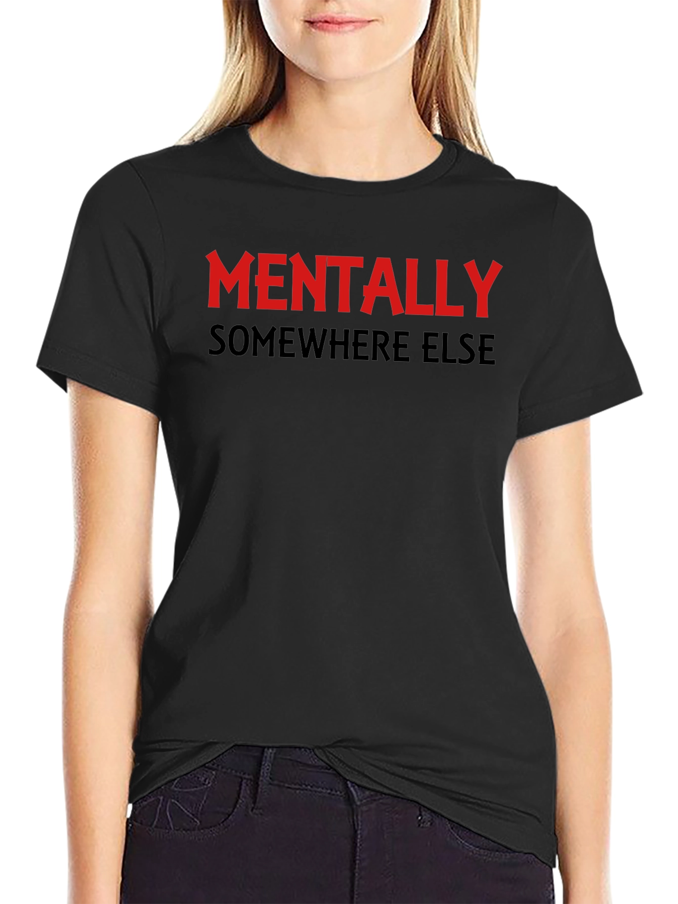 Black Mentally Somewhere Else Graphic Tee view 2