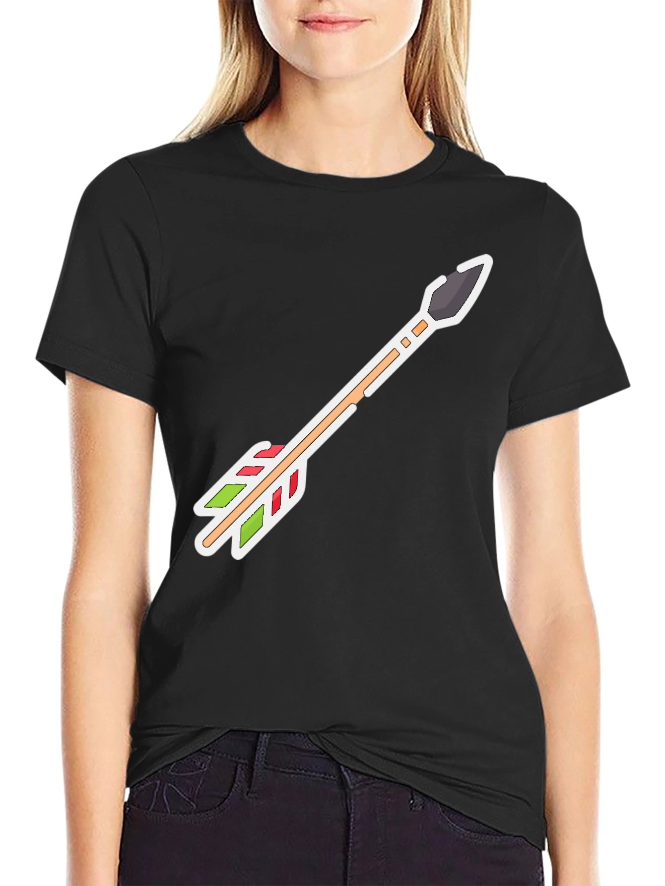 Black Arrow Graphic Tee - Casual Style, Unique Design view 2