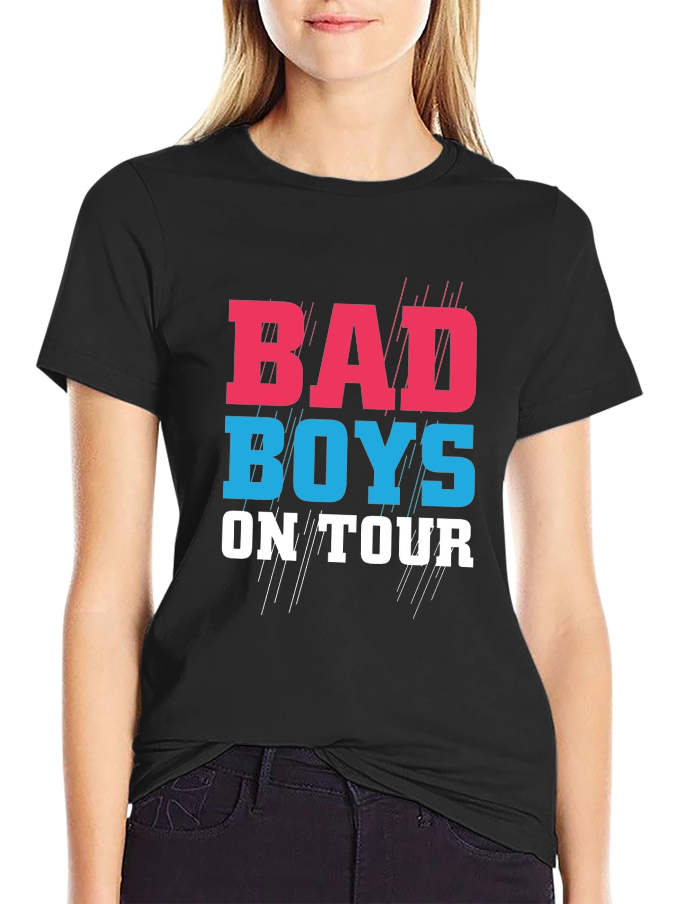 Black Bad Boys On Tour Graphic T-Shirt view 2