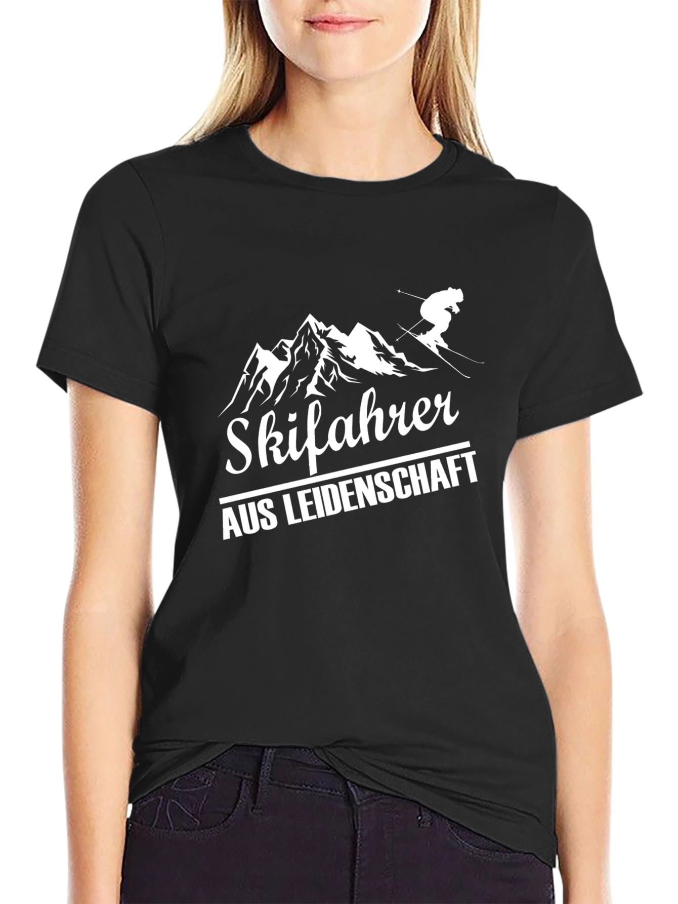 Black Skiing Passion T-Shirt view 2