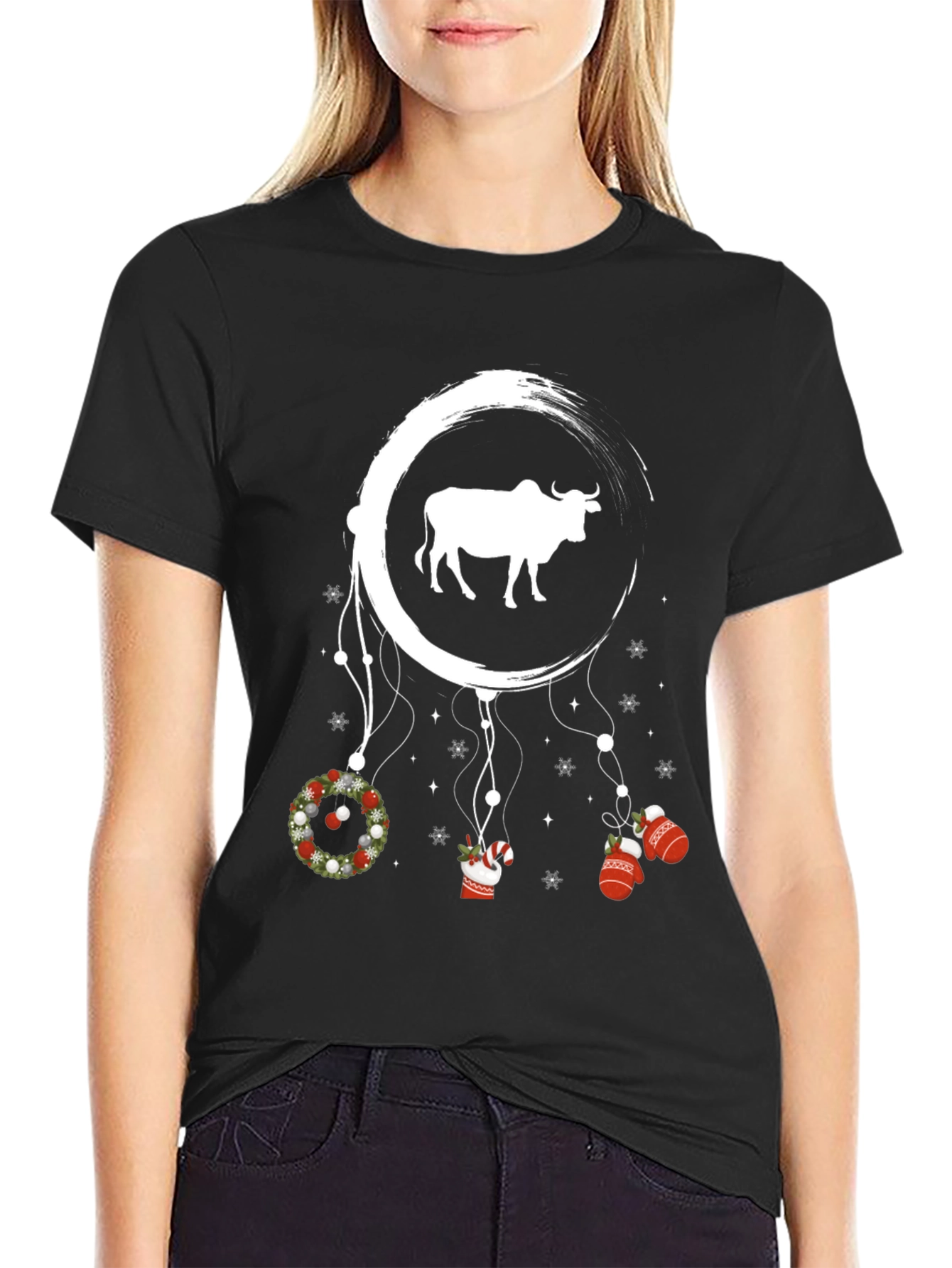 Festive Bull Graphic Tee - 2