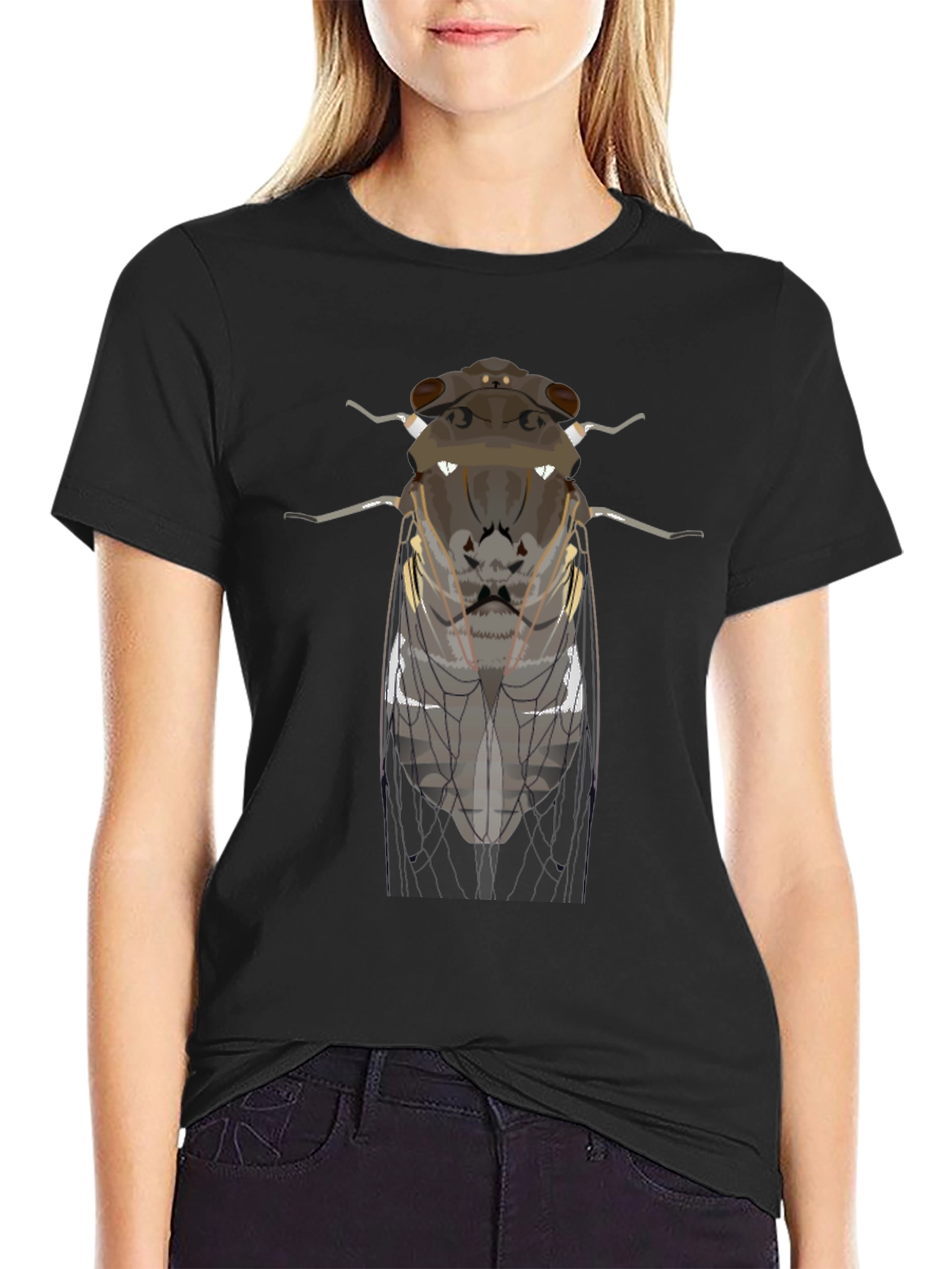 Black Cicada Graphic Tee - Entomologist Apparel view 2
