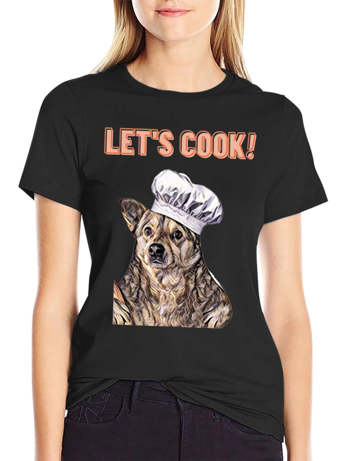 Black Dog Chef T-Shirt - Let's Cook! view 2