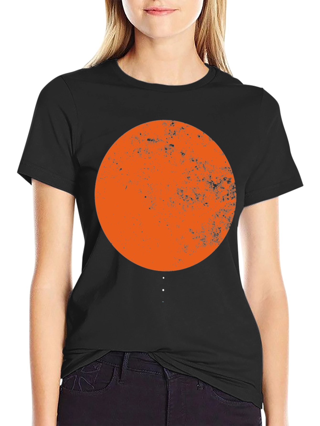Black Retro Circle Graphic Tee - Stylish Comfort view 2