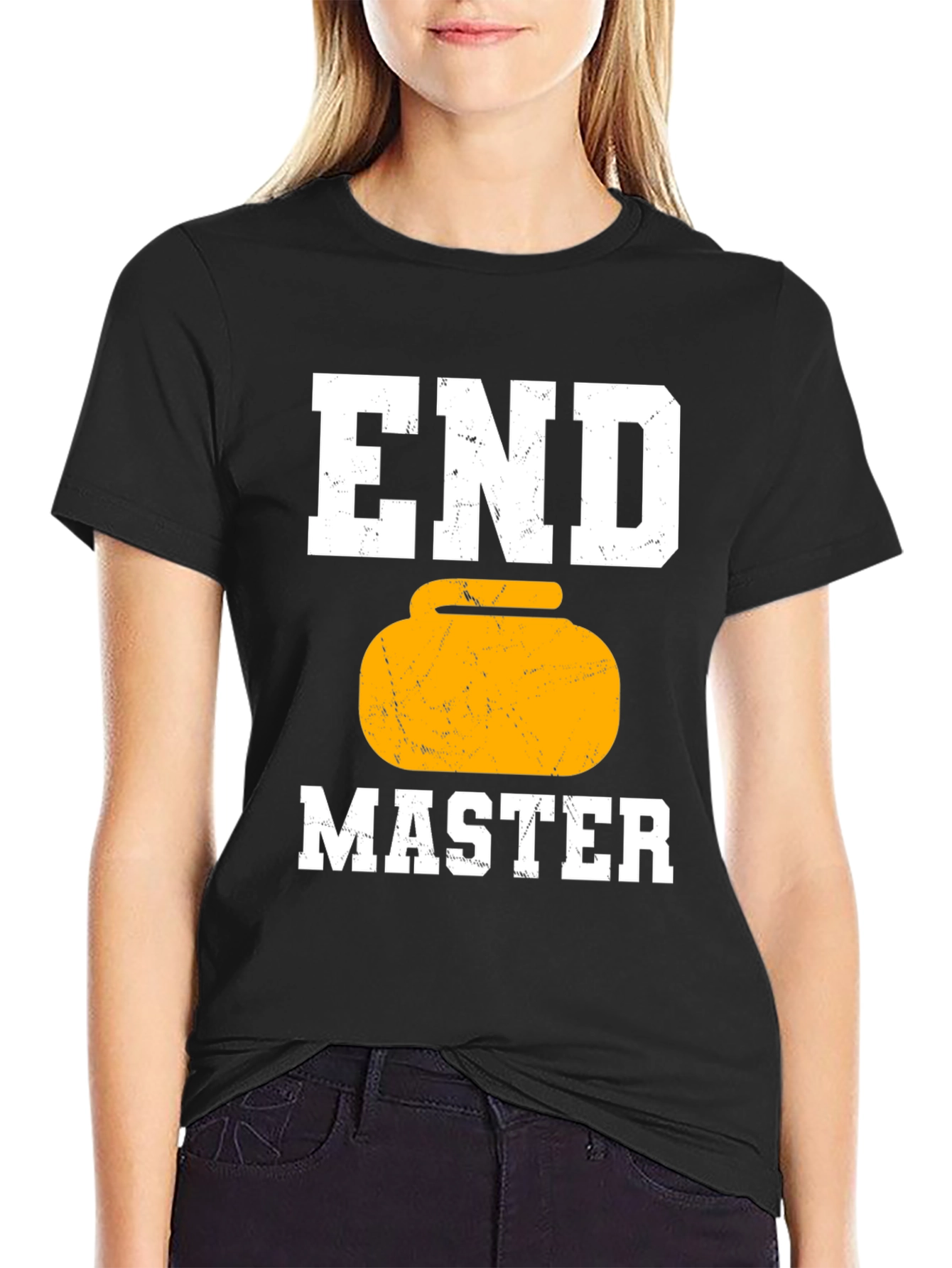 Black End Master Curling T-Shirt - Game Day Apparel view 2
