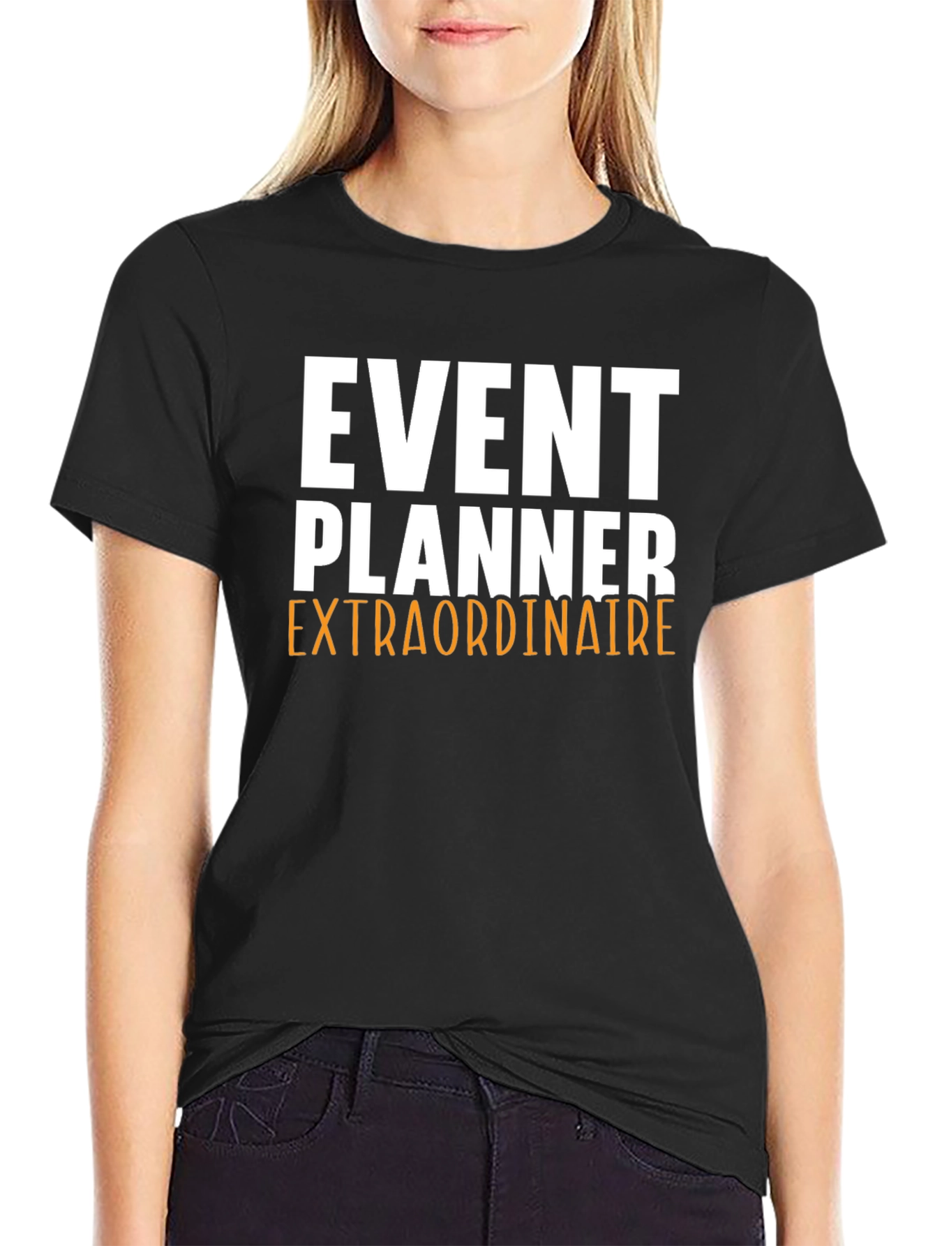 Black Event Planner Extraordinaire Graphic Tee view 2