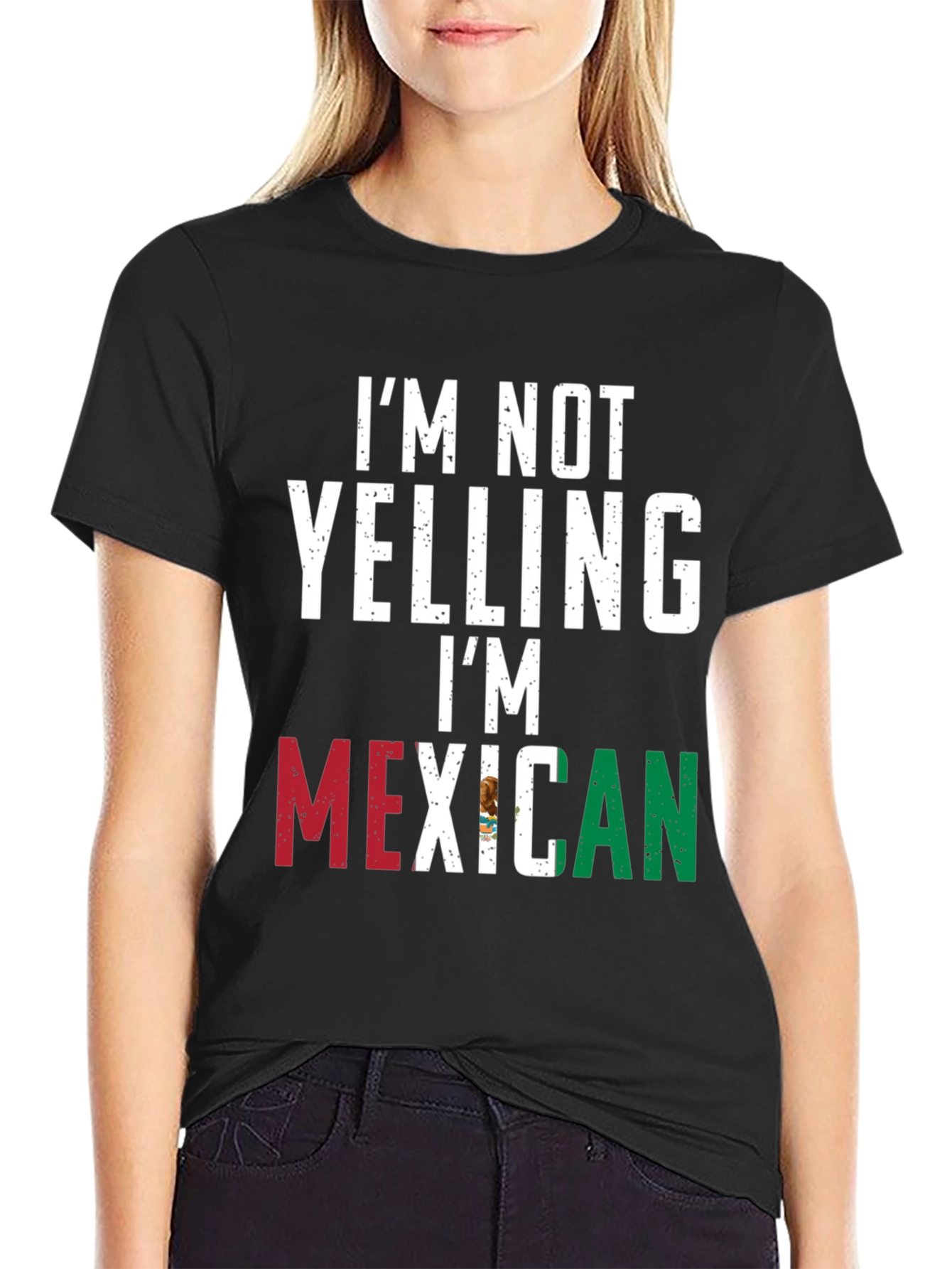 I'm Not Yelling I'm Mexican Black T-Shirt - 2