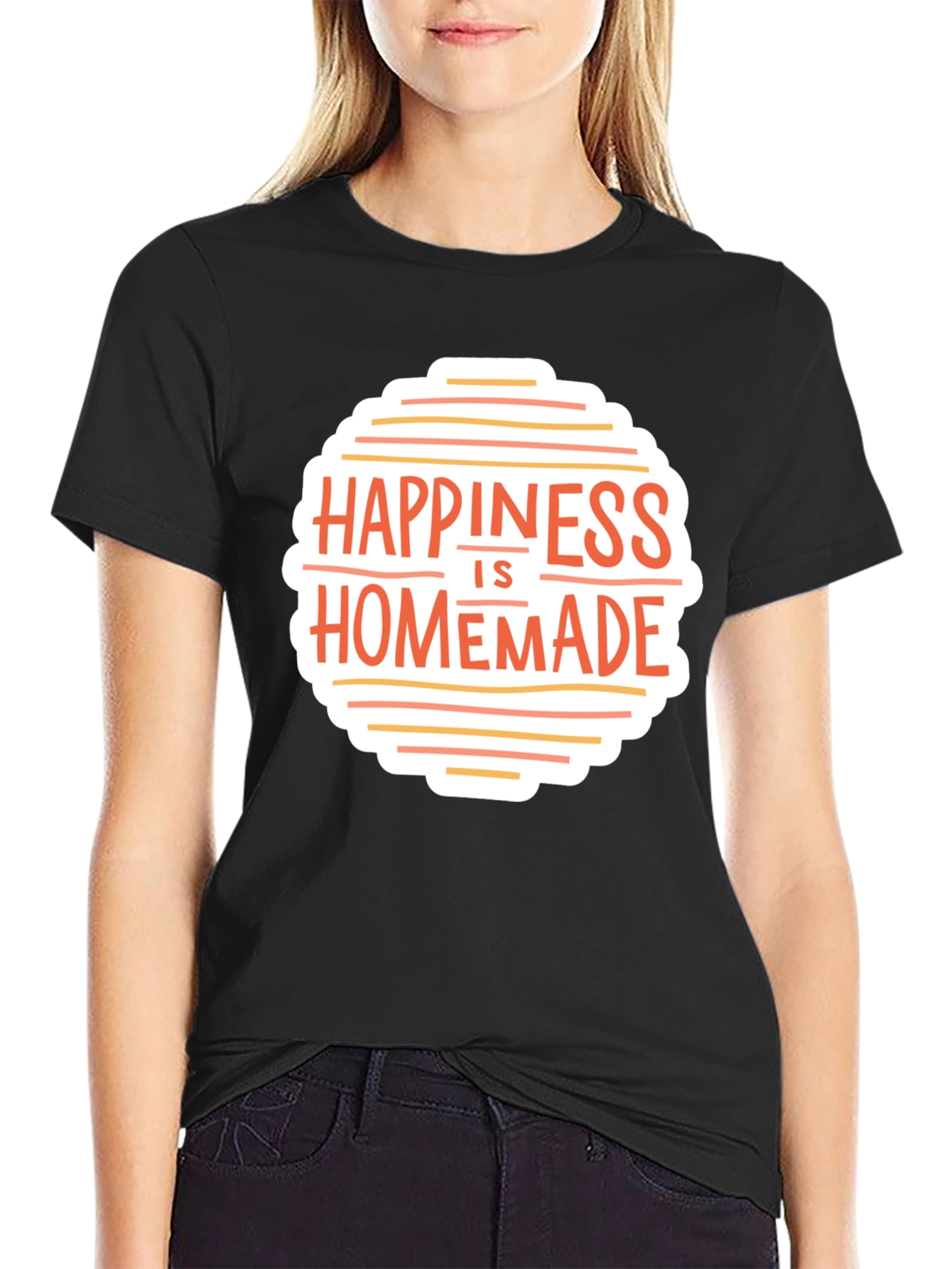 Black Happiness is Homemade Graphic Tee view 2