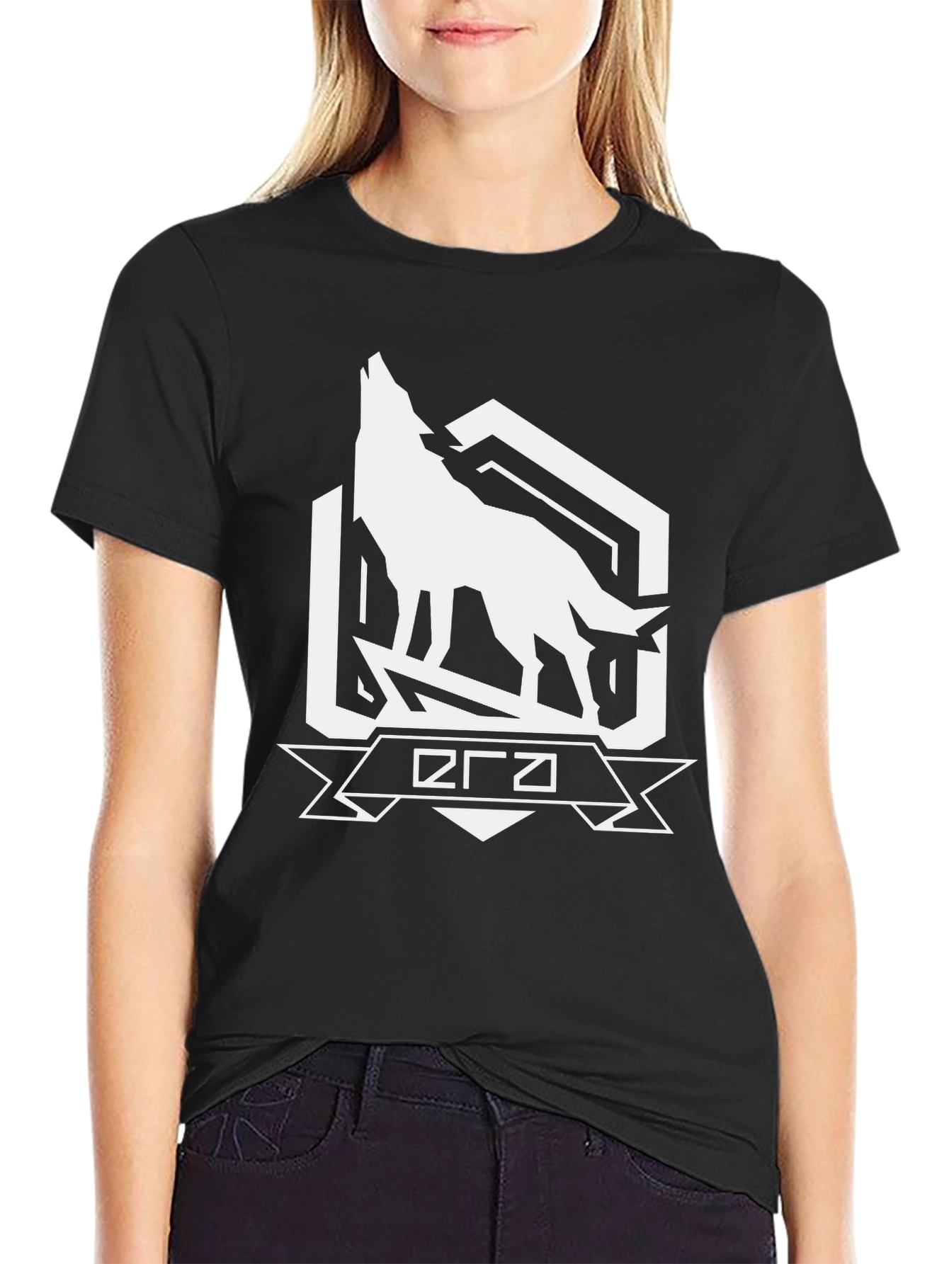 Black Black ERA Wolf Graphic Tee view 2