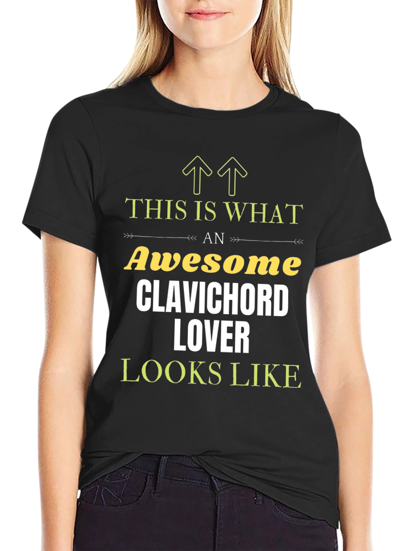 Black Awesome Clavichord Lover T-Shirt view 2