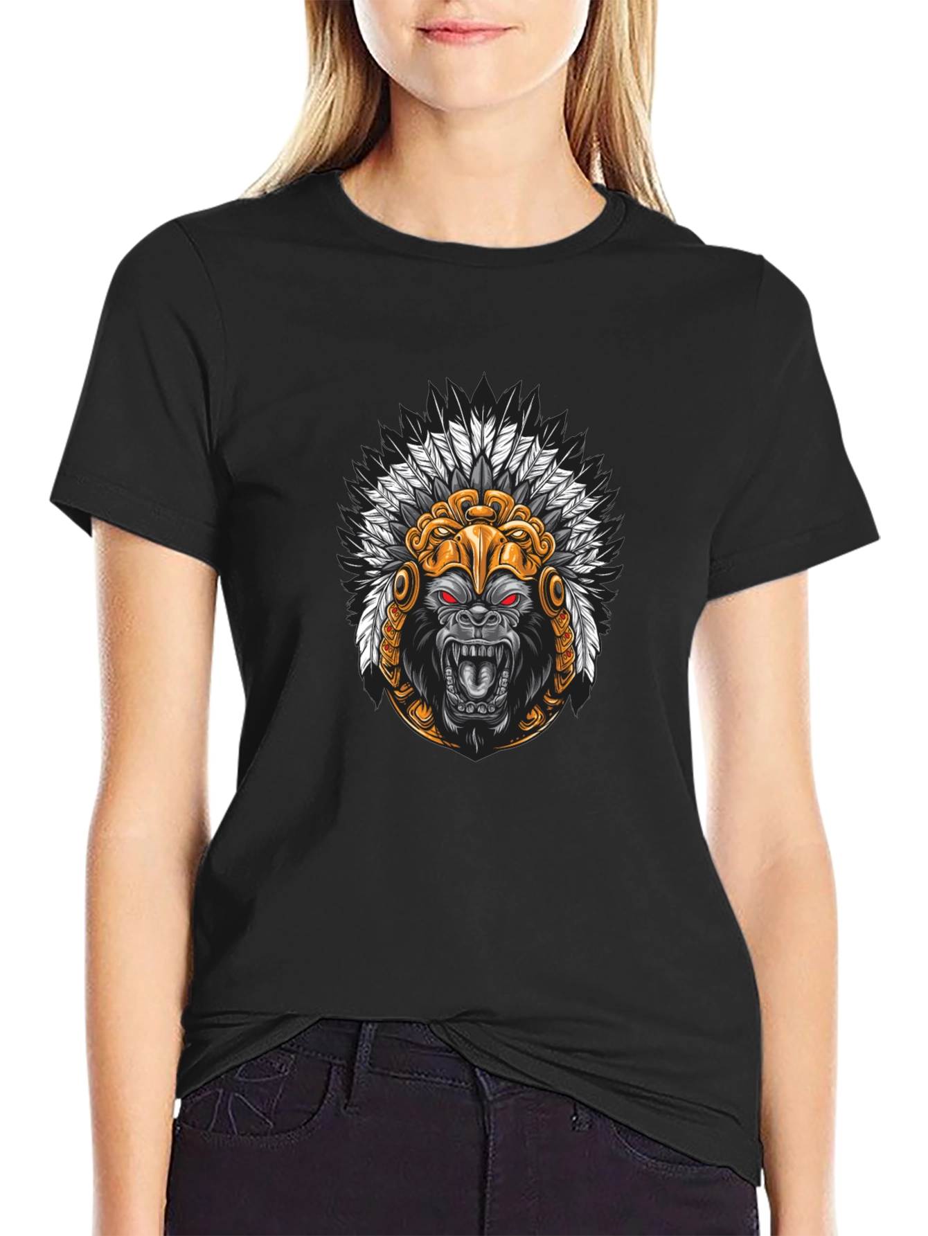 Black Gorilla Chief Graphic Tee - Black view 2
