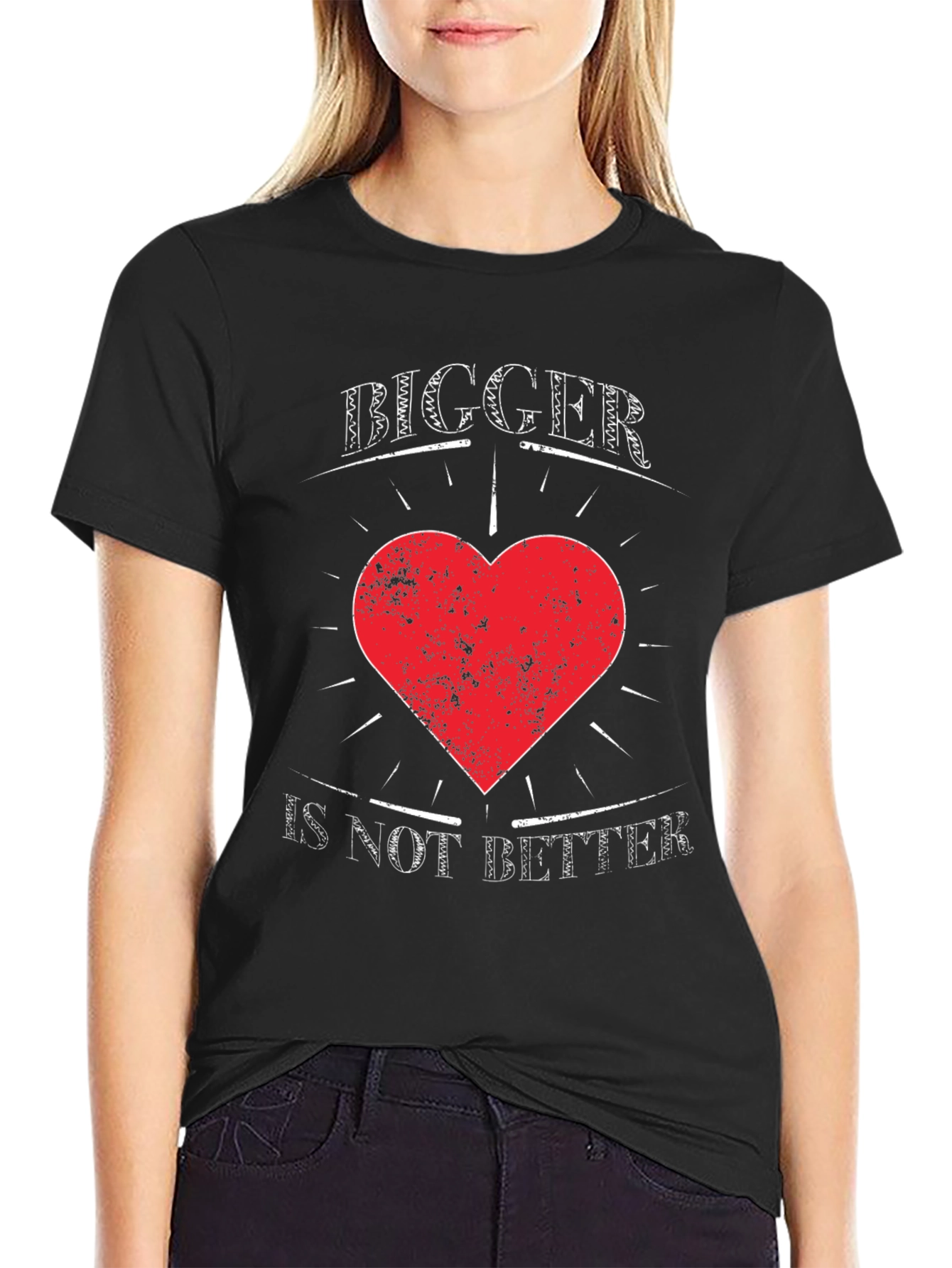 Black Bigger Is Not Better T-Shirt view 2