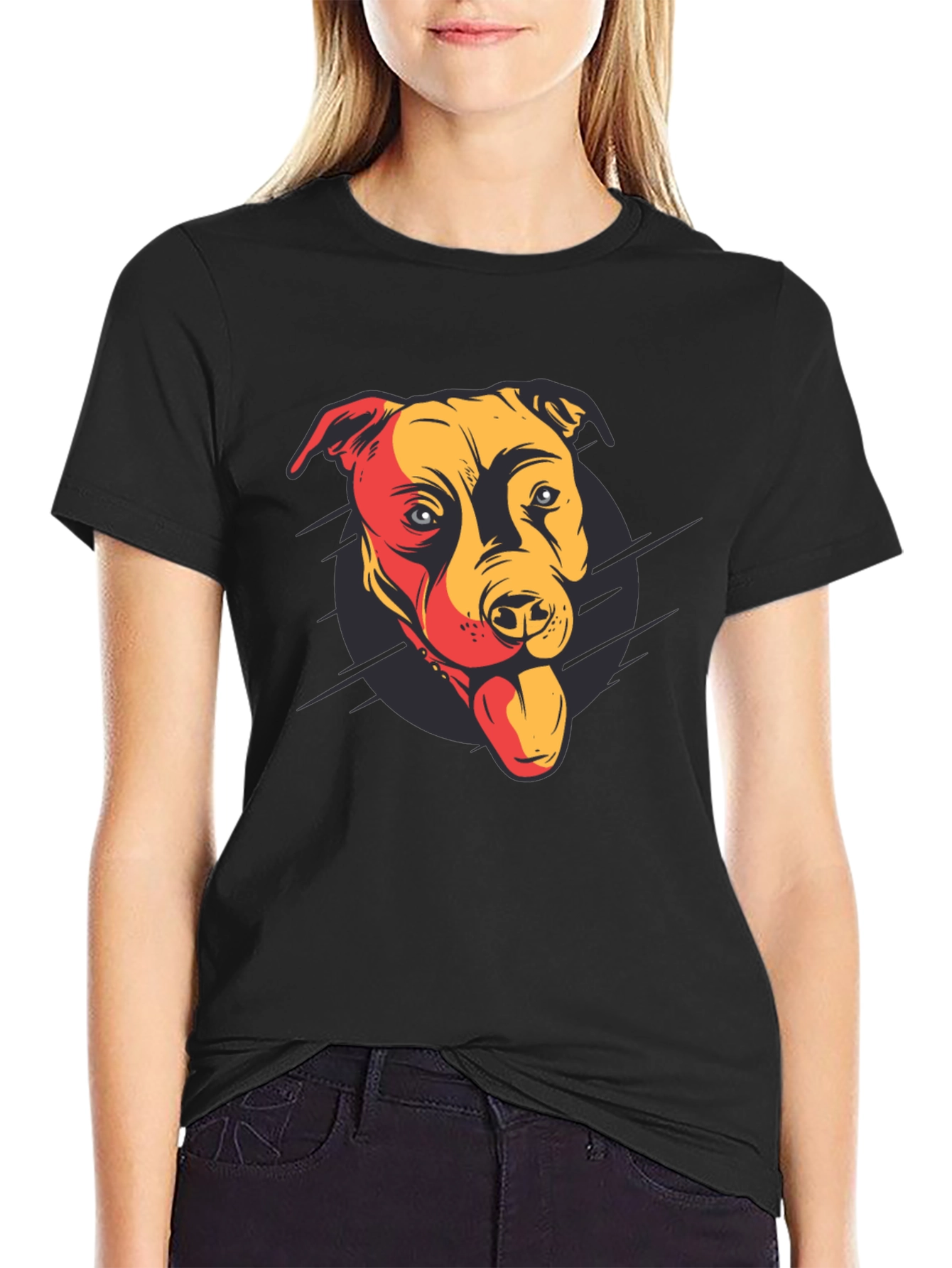 Black Pitbull Graphic T-Shirt - Cool Dog Lover Tee view 2