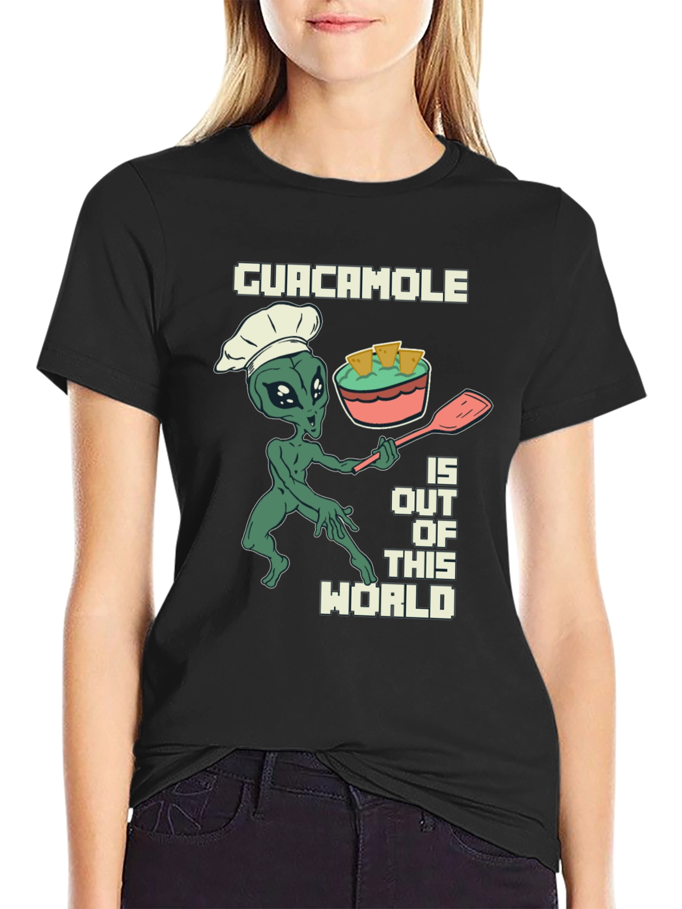 Guacamole Alien Chef Graphic T-Shirt - 2