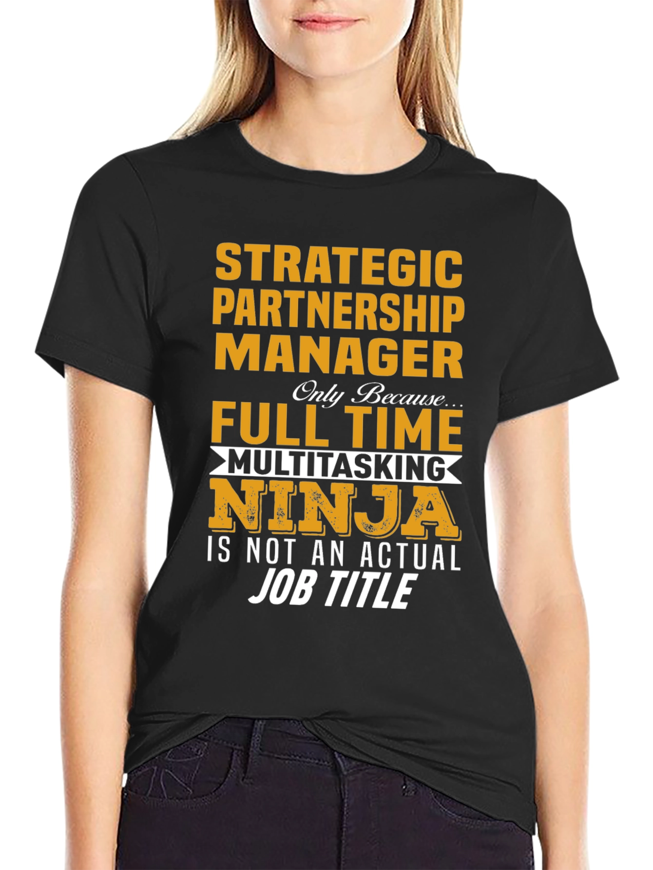 Black Strategic Partnership Manager T-Shirt view 2