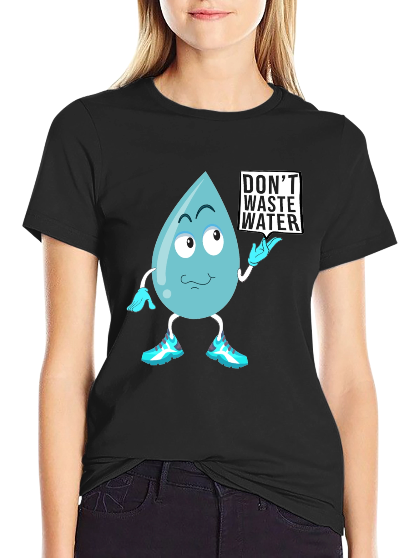 Black Don't Waste Water Graphic Tee view 2