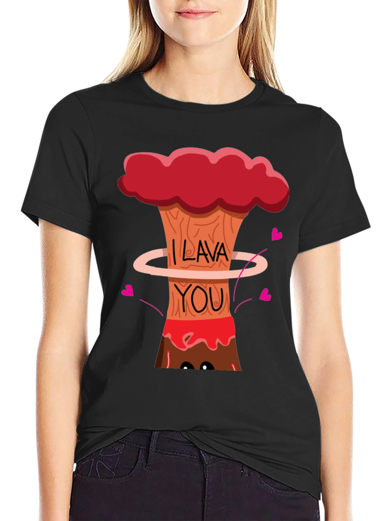 Black I Lava You Graphic Tee - Volcanic Love! view 2