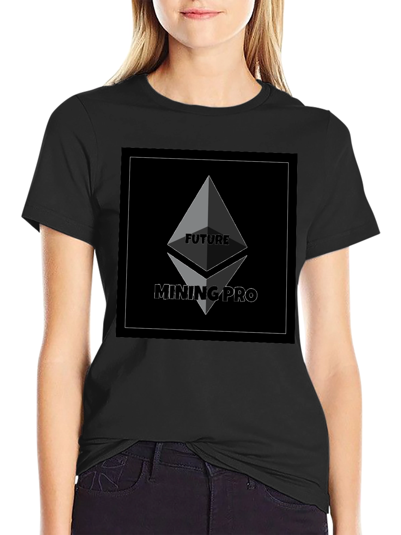 Black Future Mining Pro Black T-Shirt view 2