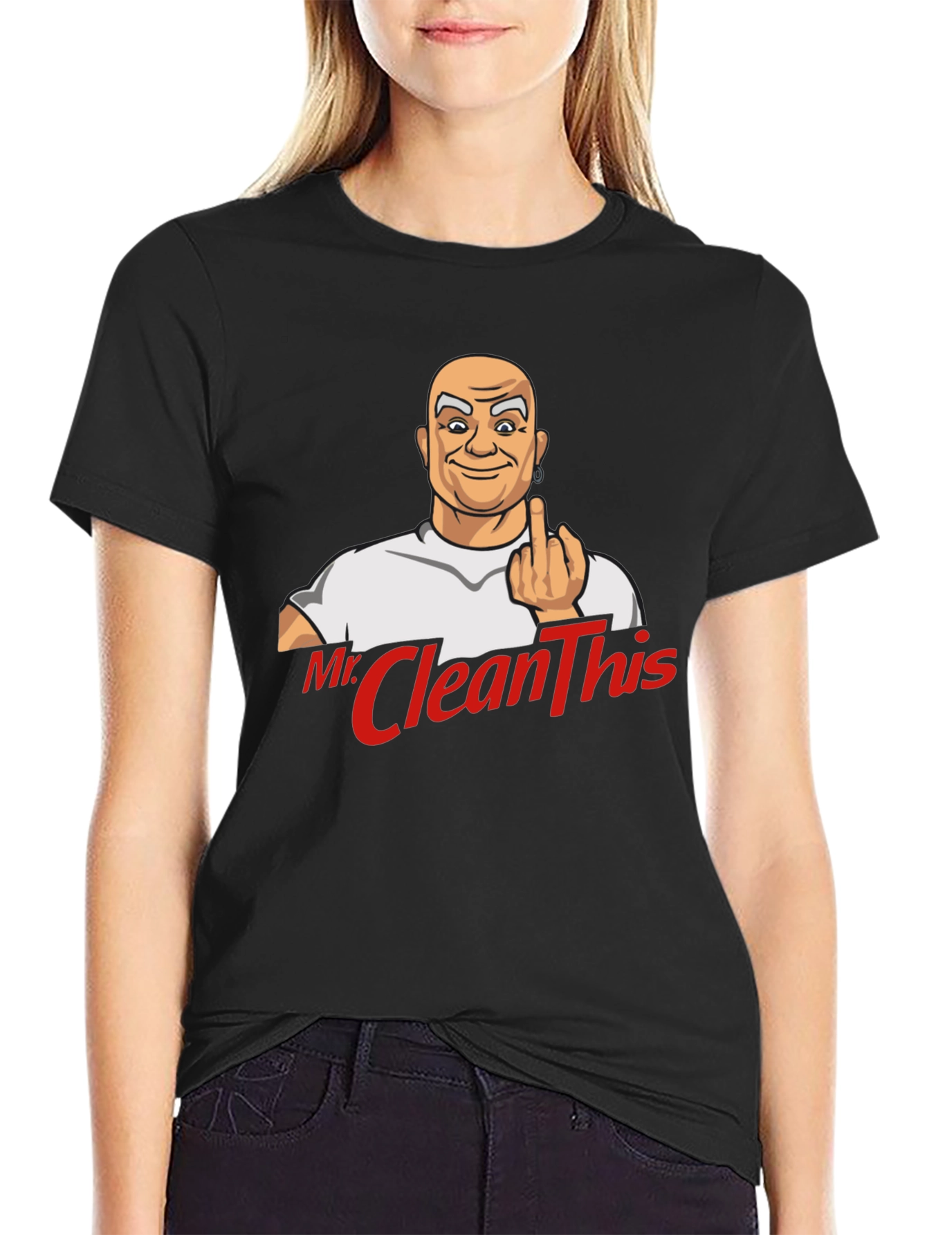 Black Mr. Clean This T-Shirt - Bold Graphic Tee view 2