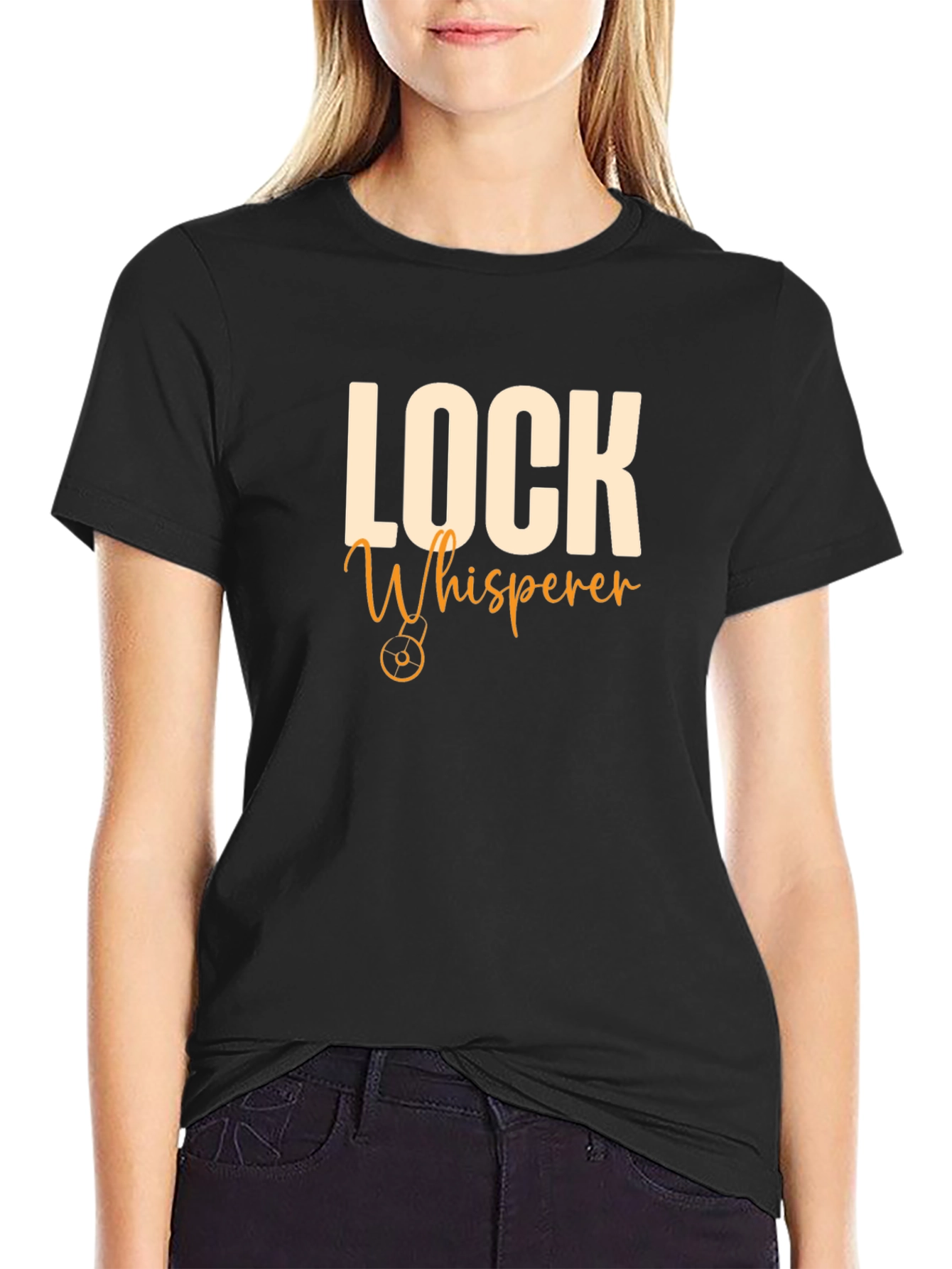 Black Lock Whisperer T-Shirt - Funny Gift For Locksmiths view 2