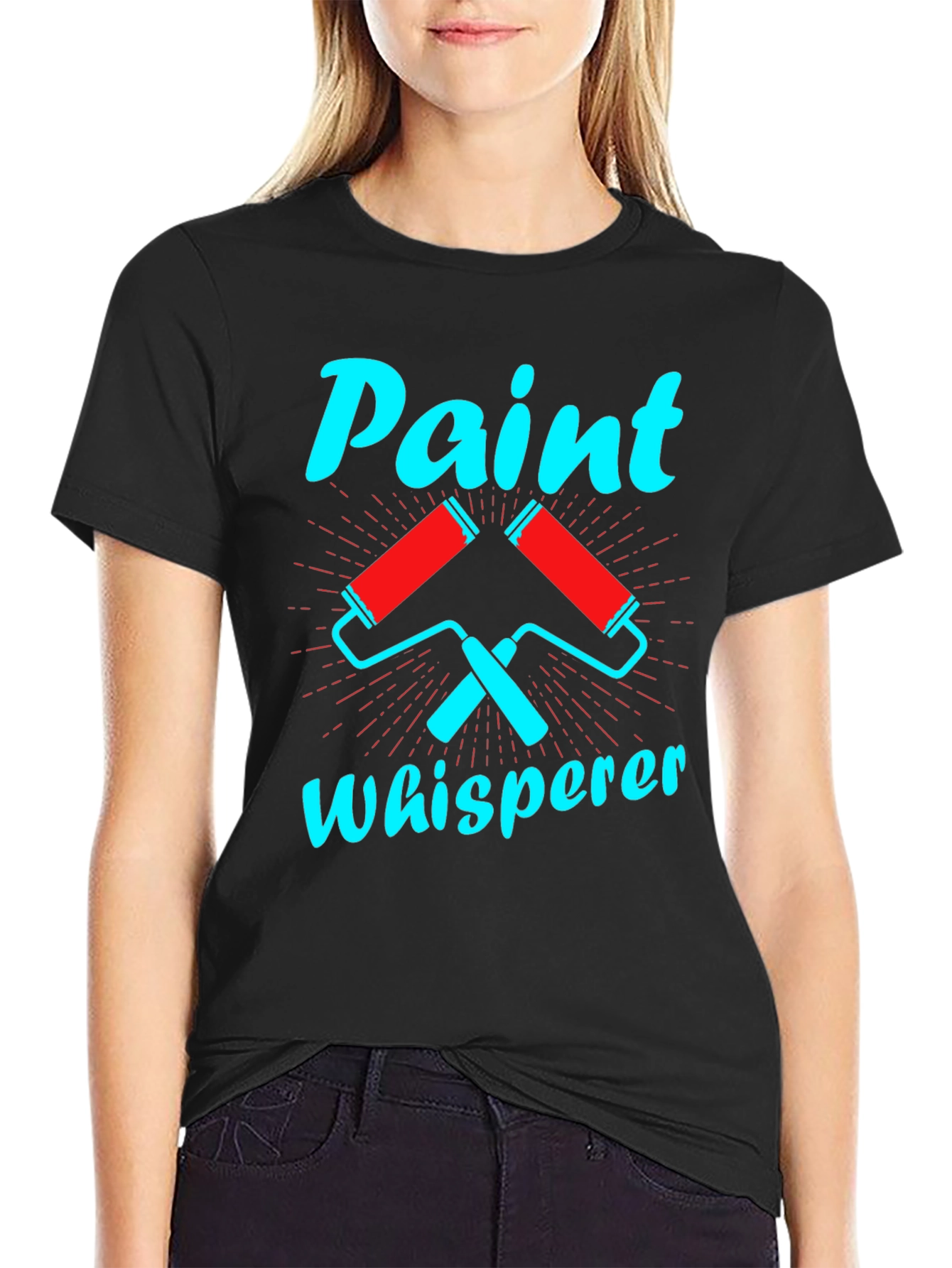 Black Paint Whisperer Graphic Tee - Painter's Humor view 2